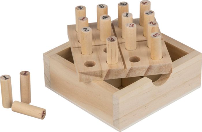 Set di mini sudoku Kenza | Legno di pino