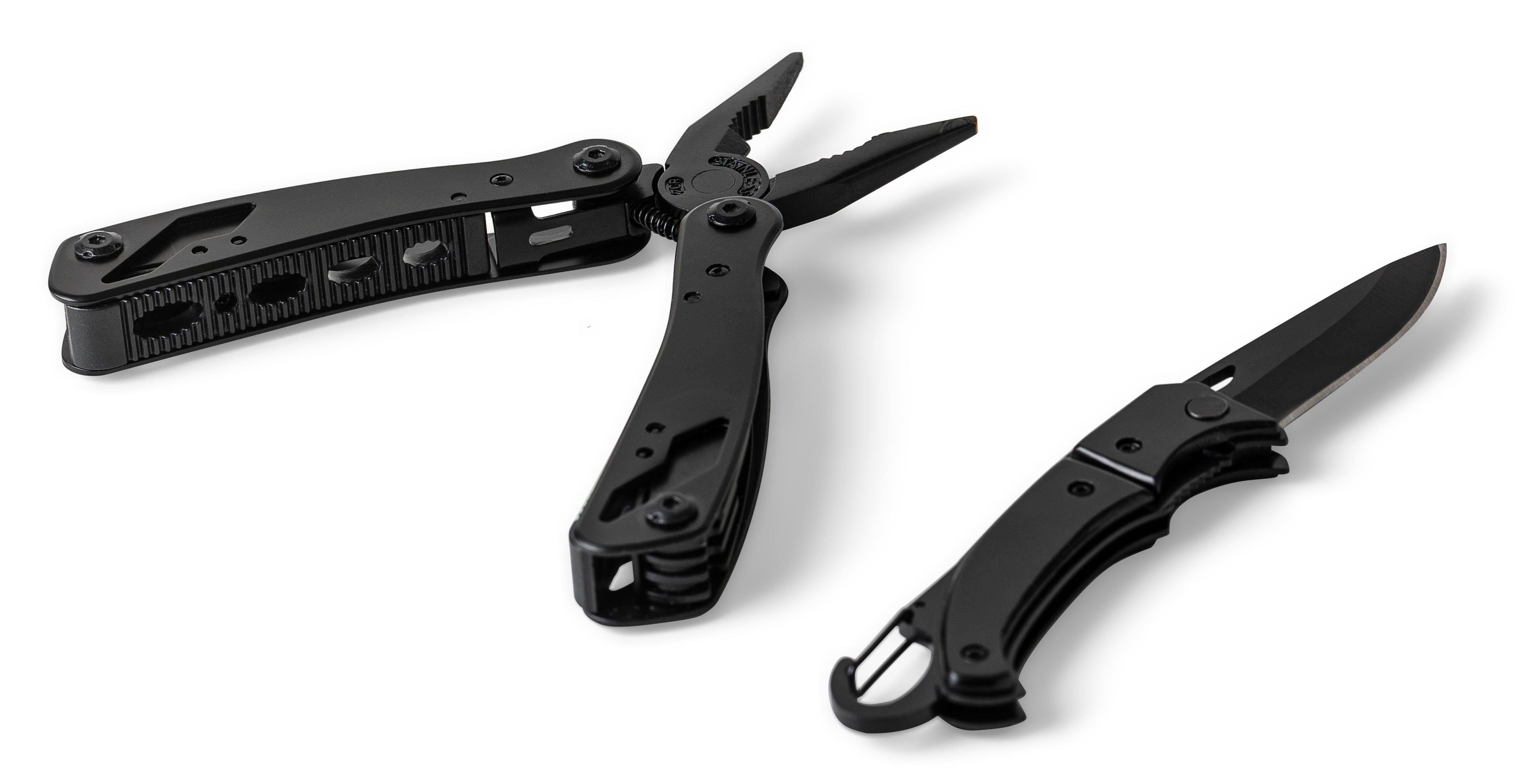 Pince multifonction en aluminium noir Ariane