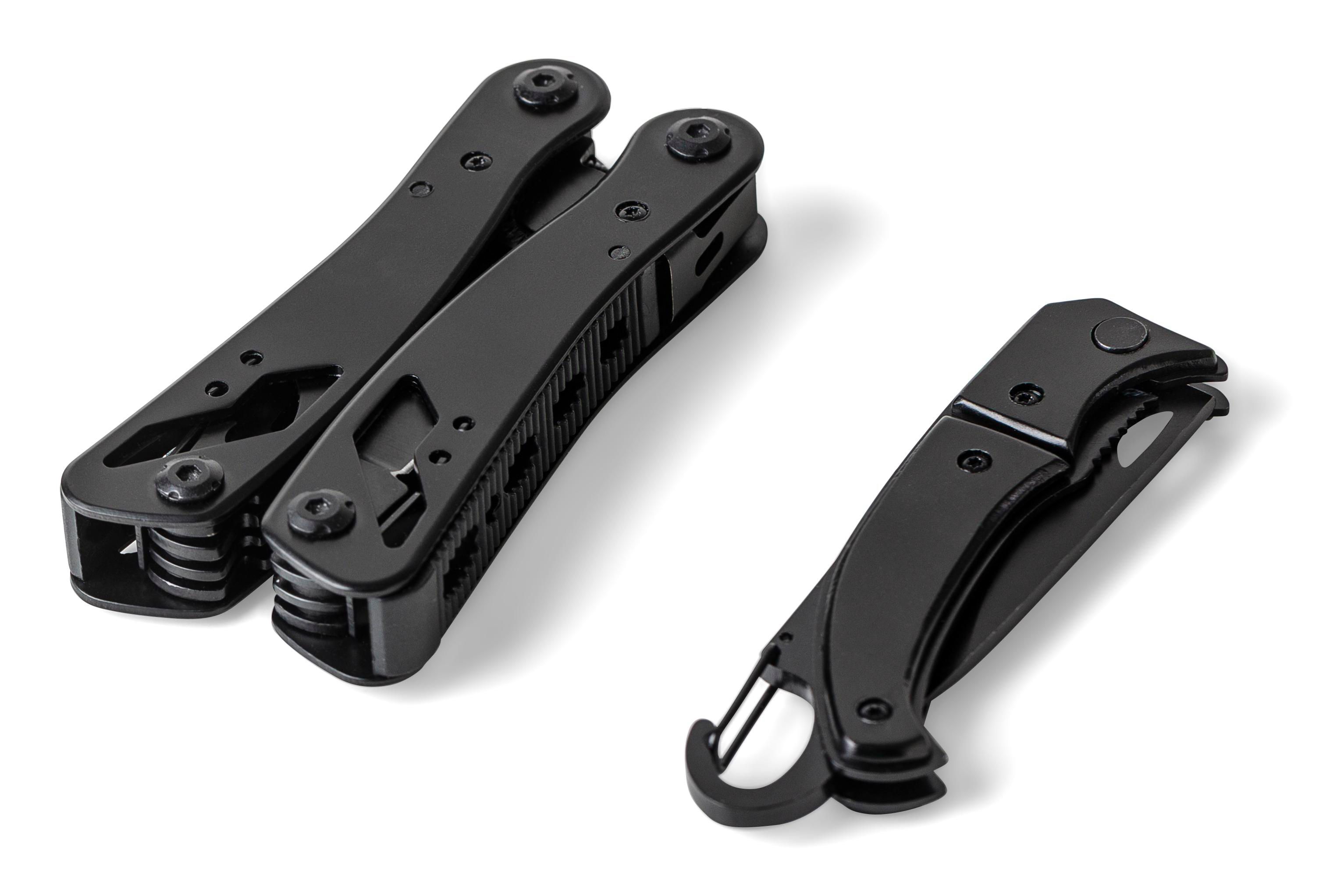 Pince multifonction en aluminium noir Ariane