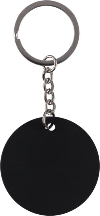 Portachiavi a forma rotonda in acciaio inox riciclato Risa