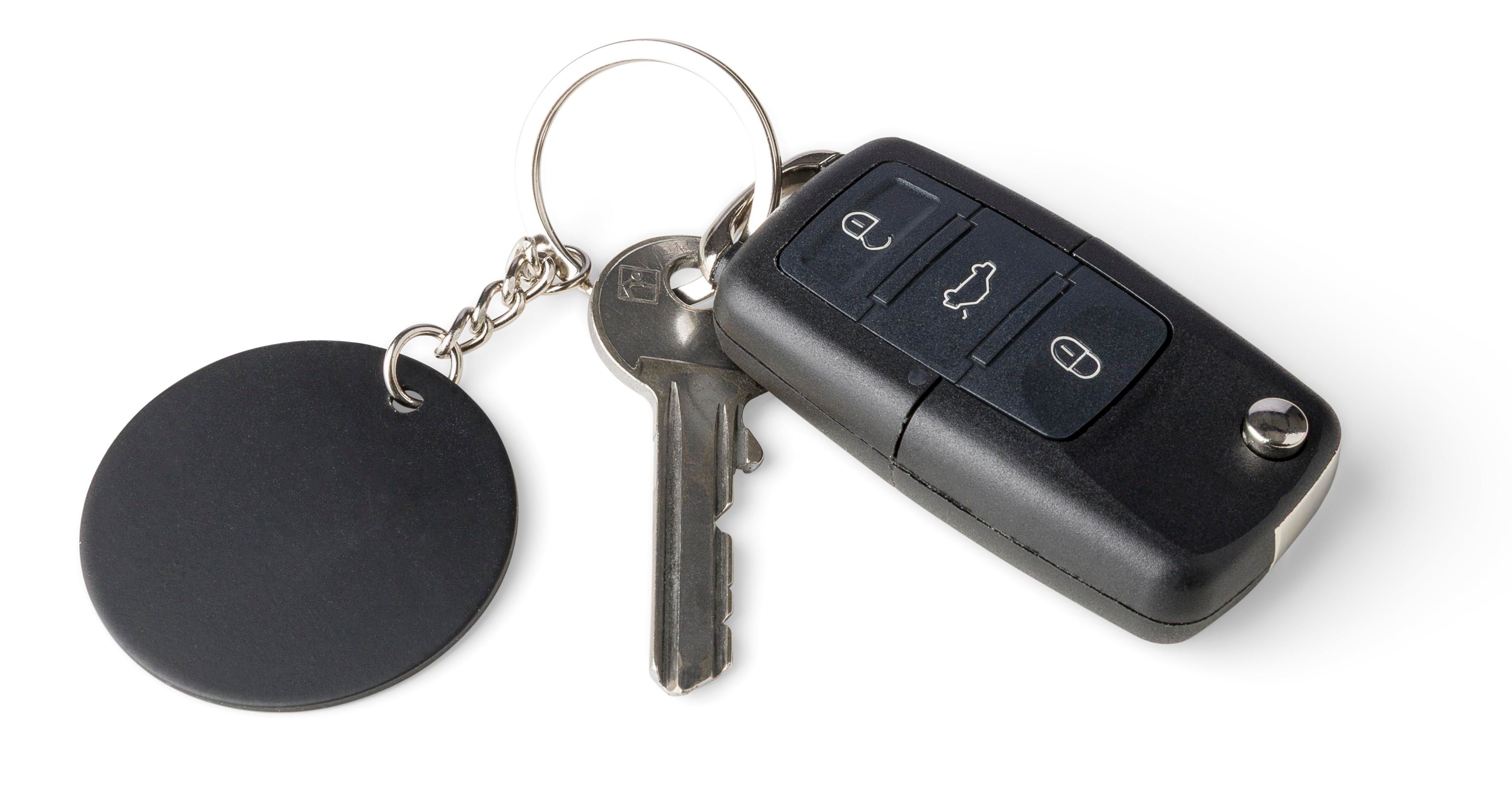 Porte-clés rectangulaire en acier inoxydable recyclé Jax