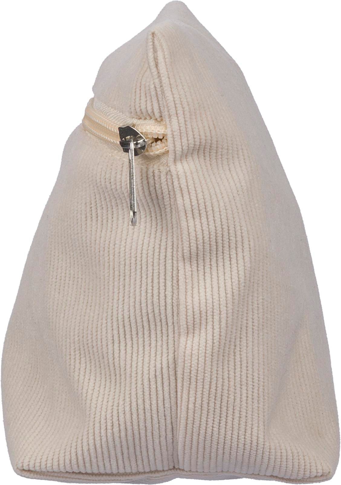 Trousse à maquillage zippée en velours côtelé Tia