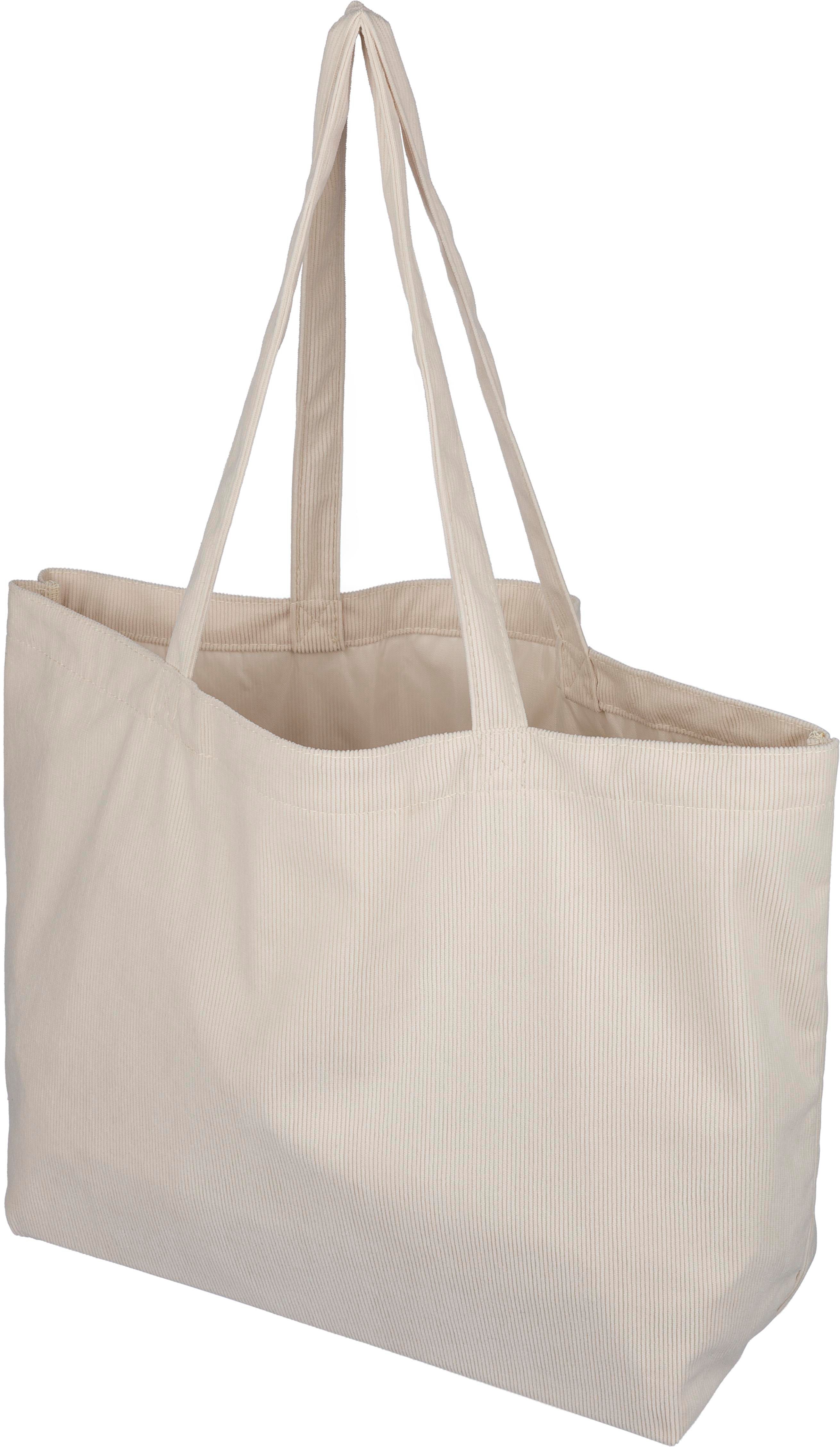 Sac shopping en velours côtelé Tino