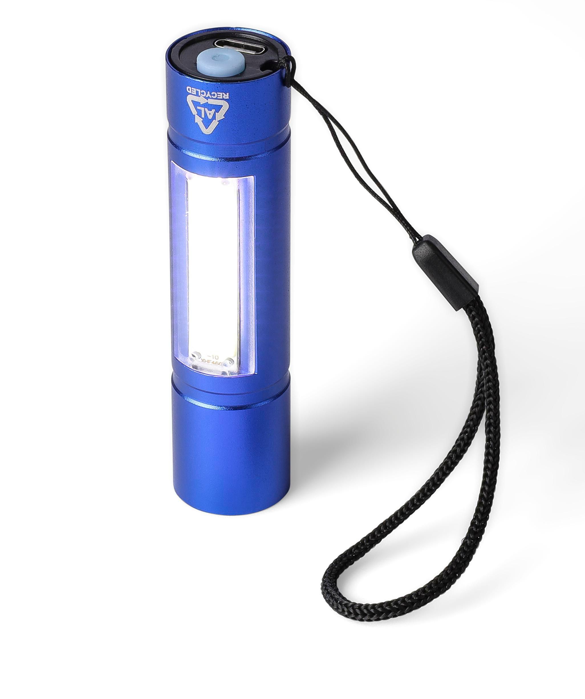 Lampe de poche COB en aluminium recyclé Sami