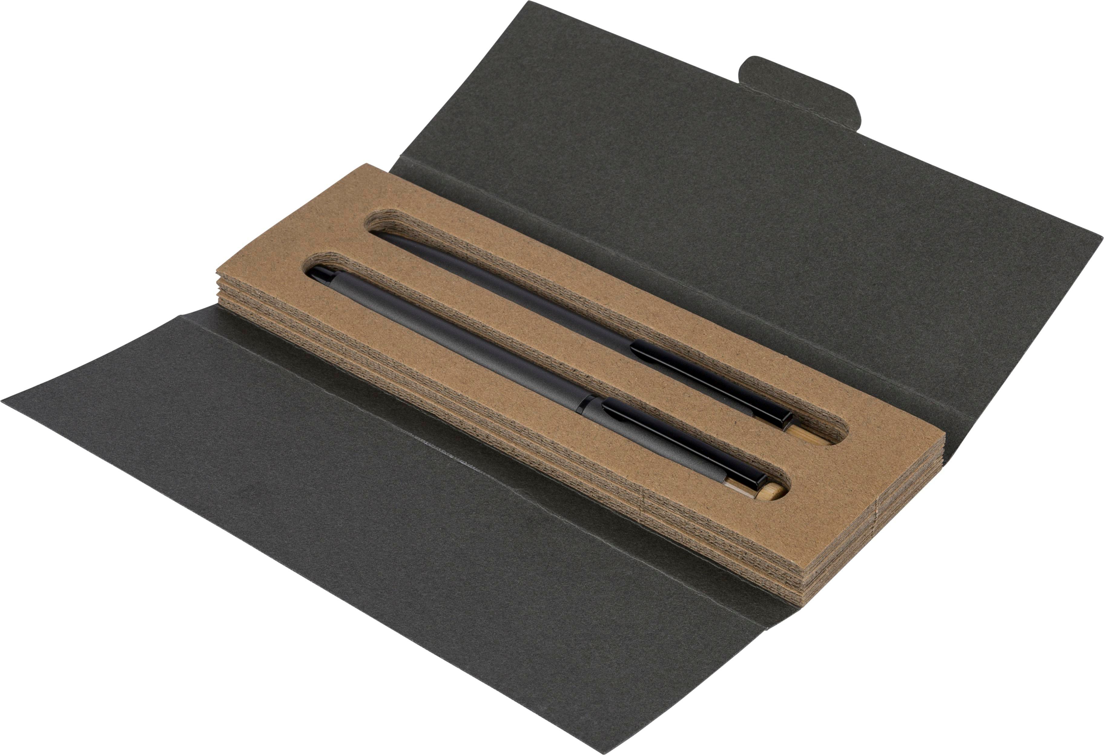 Parure de stylos en aluminium recyclé laqué Ilaria