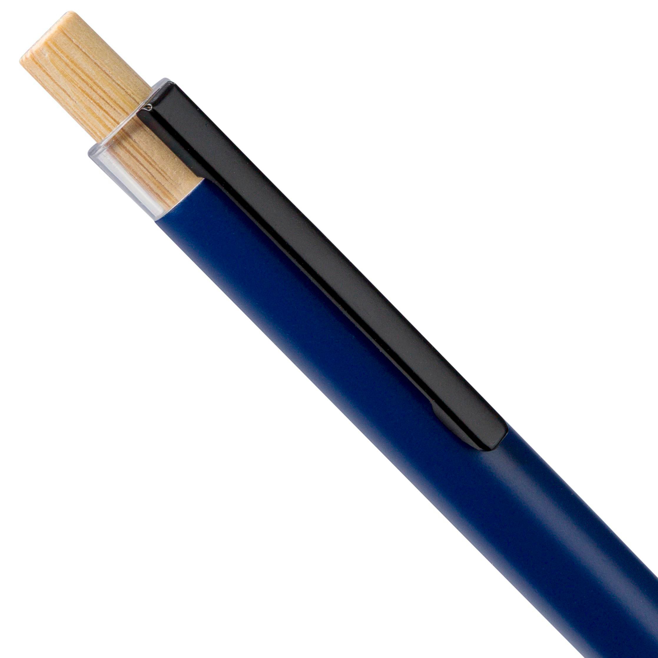 Stylo à bille poussoir laqué en aluminium recyclé Maren