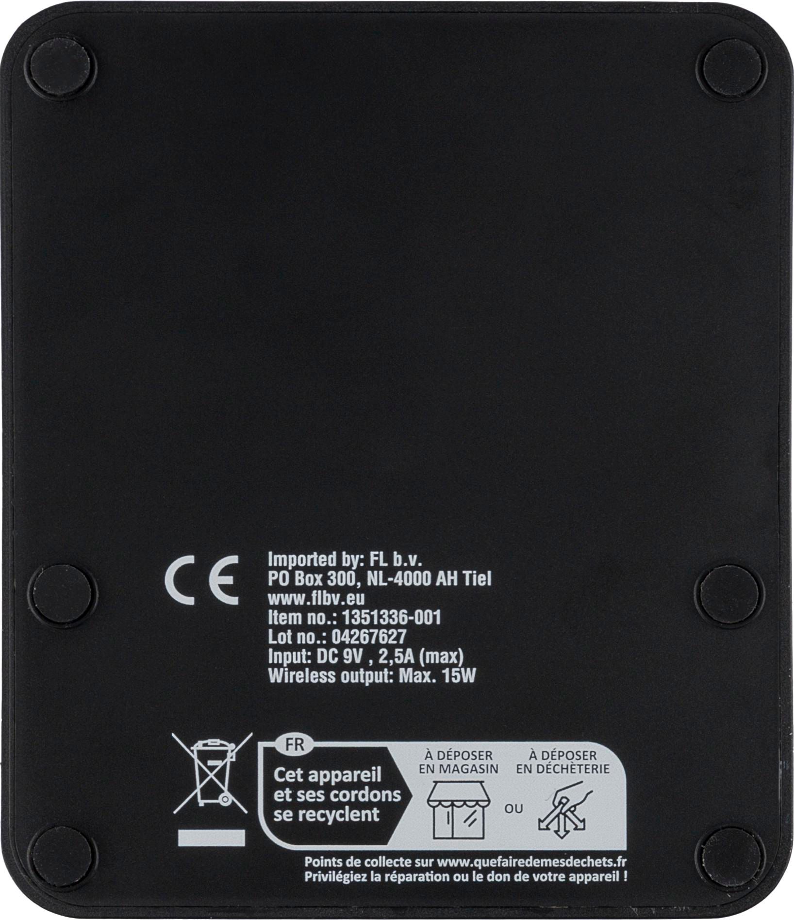 Power bank sans fil 3 en 1 en ABS recyclé Elias