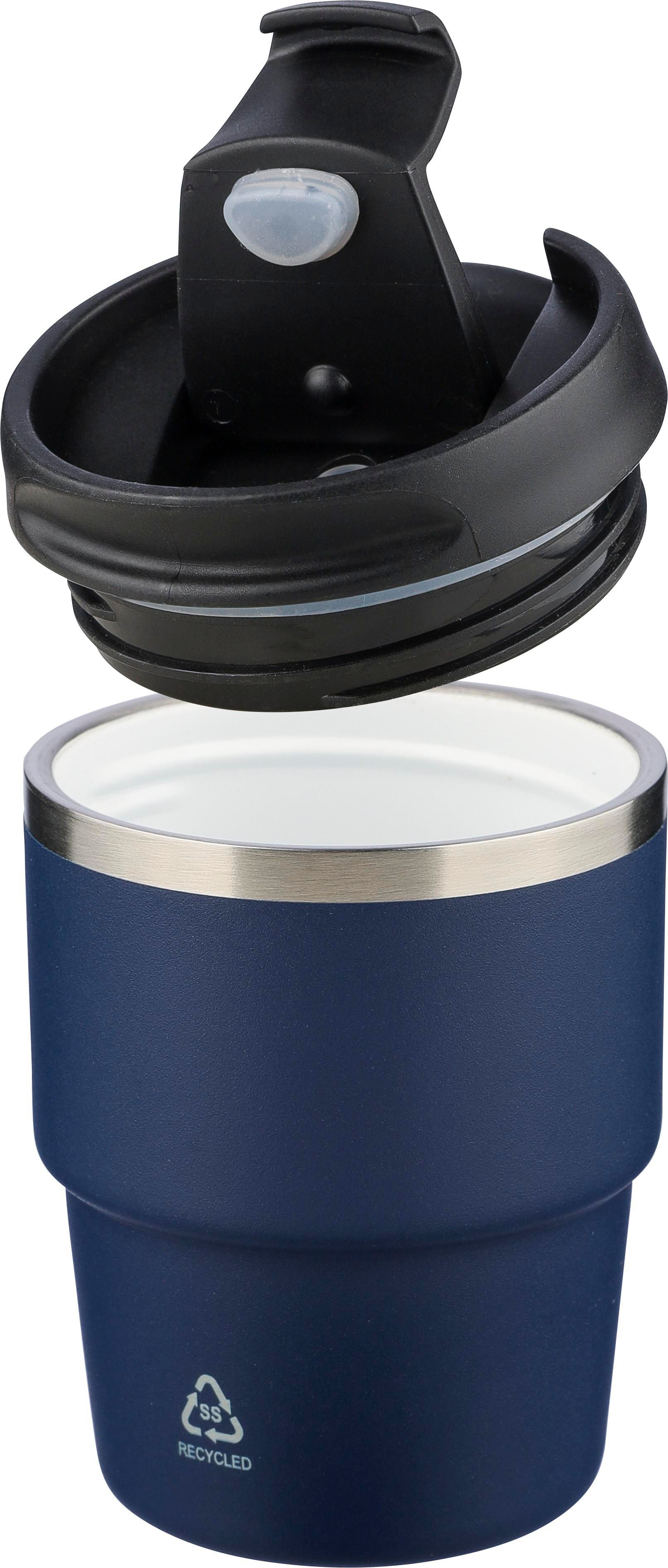 Mug double paroi de 175 ml en acier inoxydable recyclé Oli