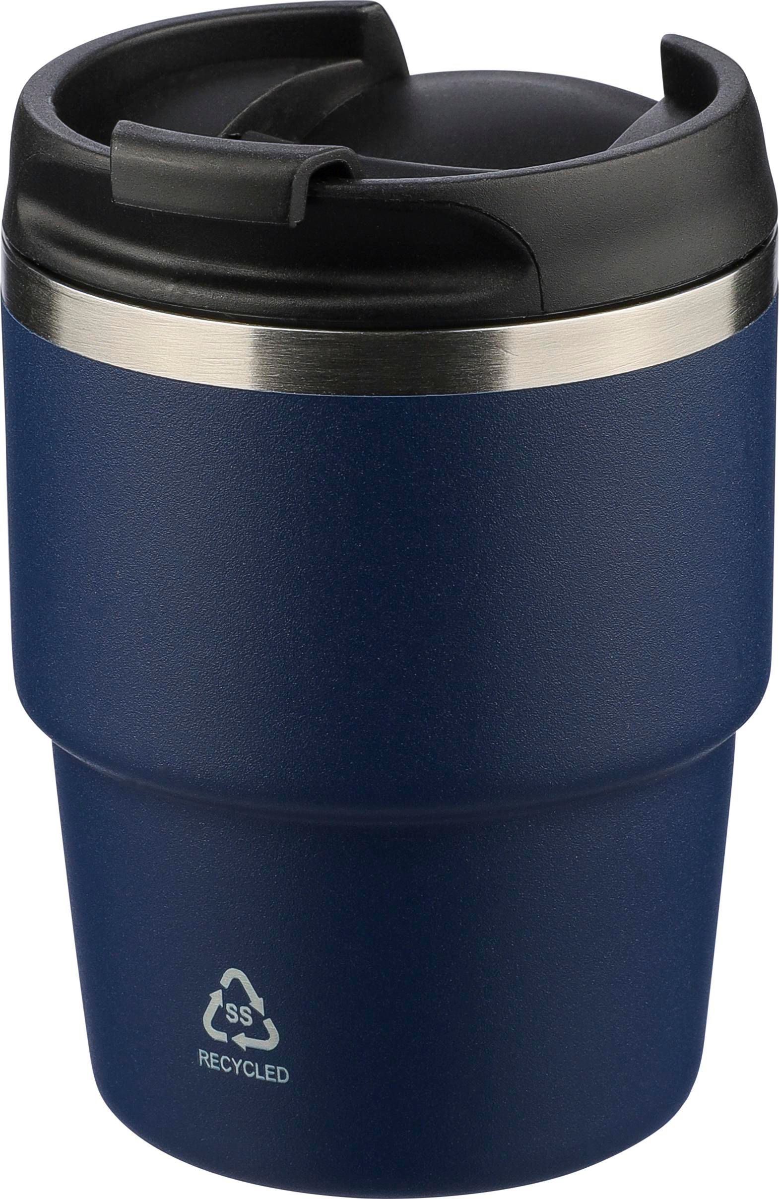 Mug double paroi de 175 ml en acier inoxydable recyclé Oli