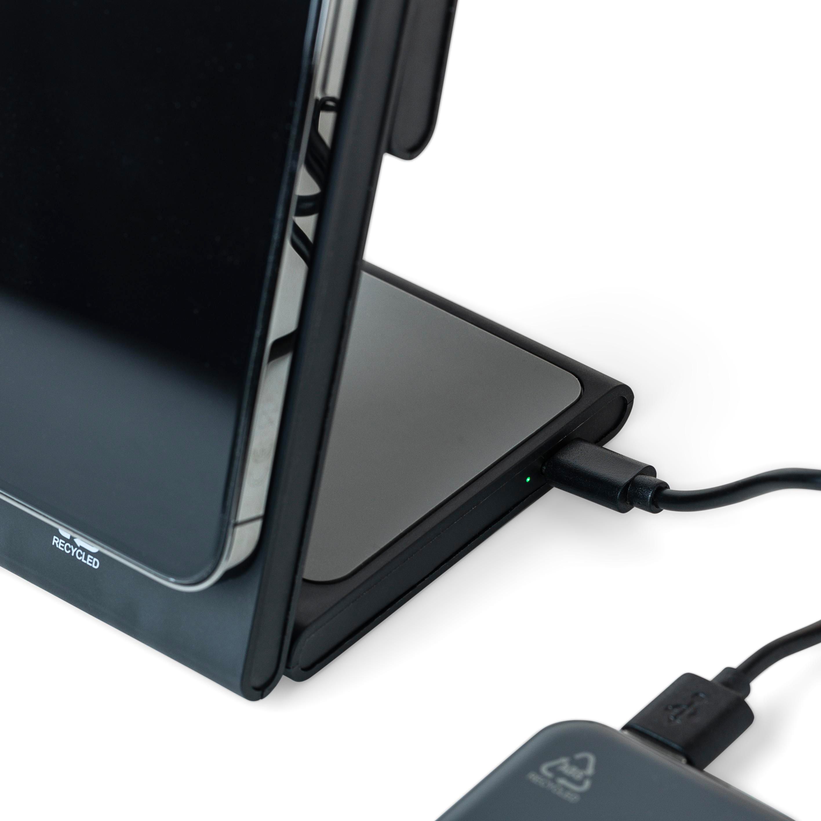 Power bank magnétique sans fil 3 en 1 en ABS recyclé Valerio