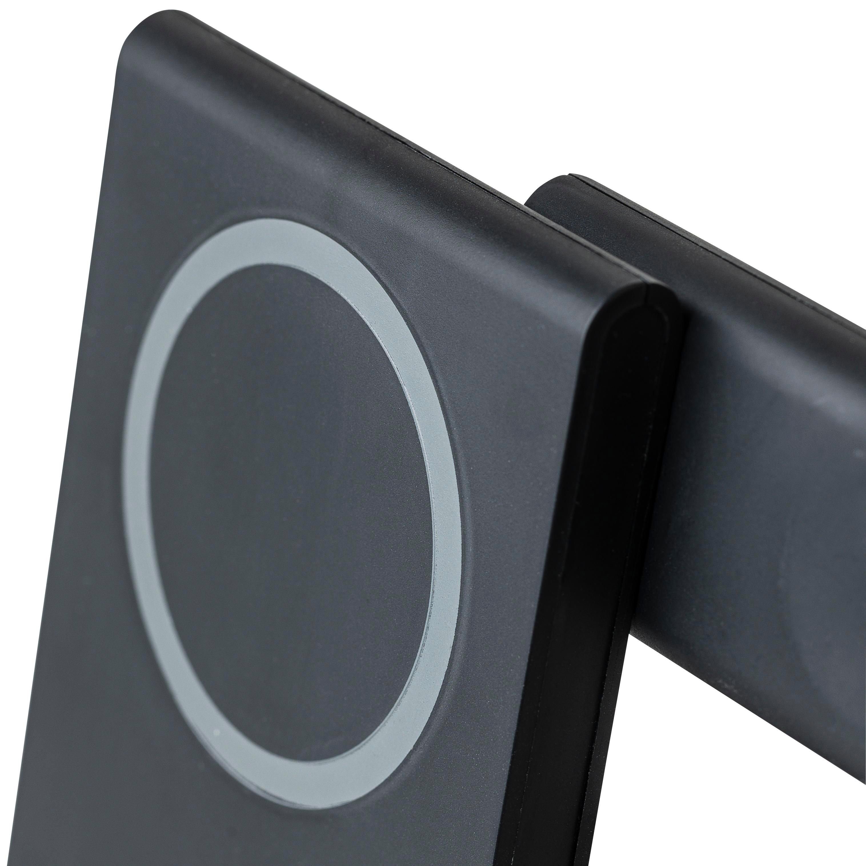 Power bank magnétique sans fil 3 en 1 en ABS recyclé Valerio