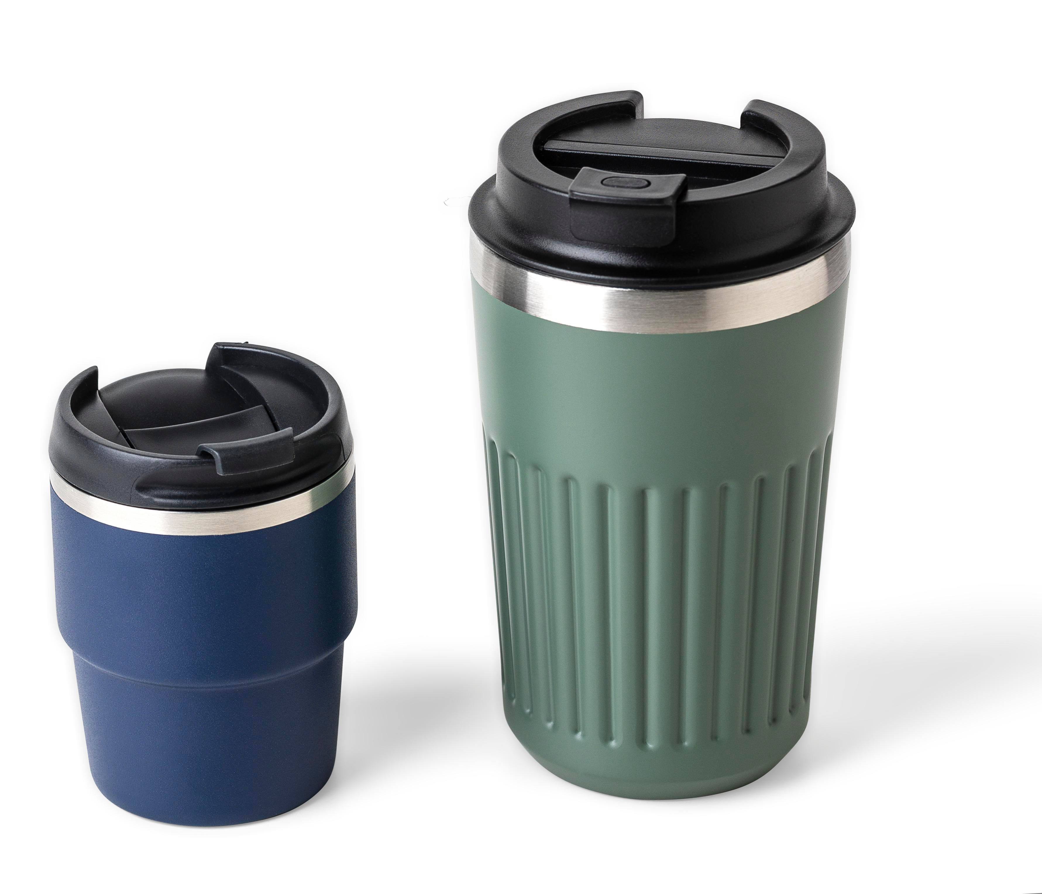Mug double paroi de 175 ml en acier inoxydable recyclé Oli