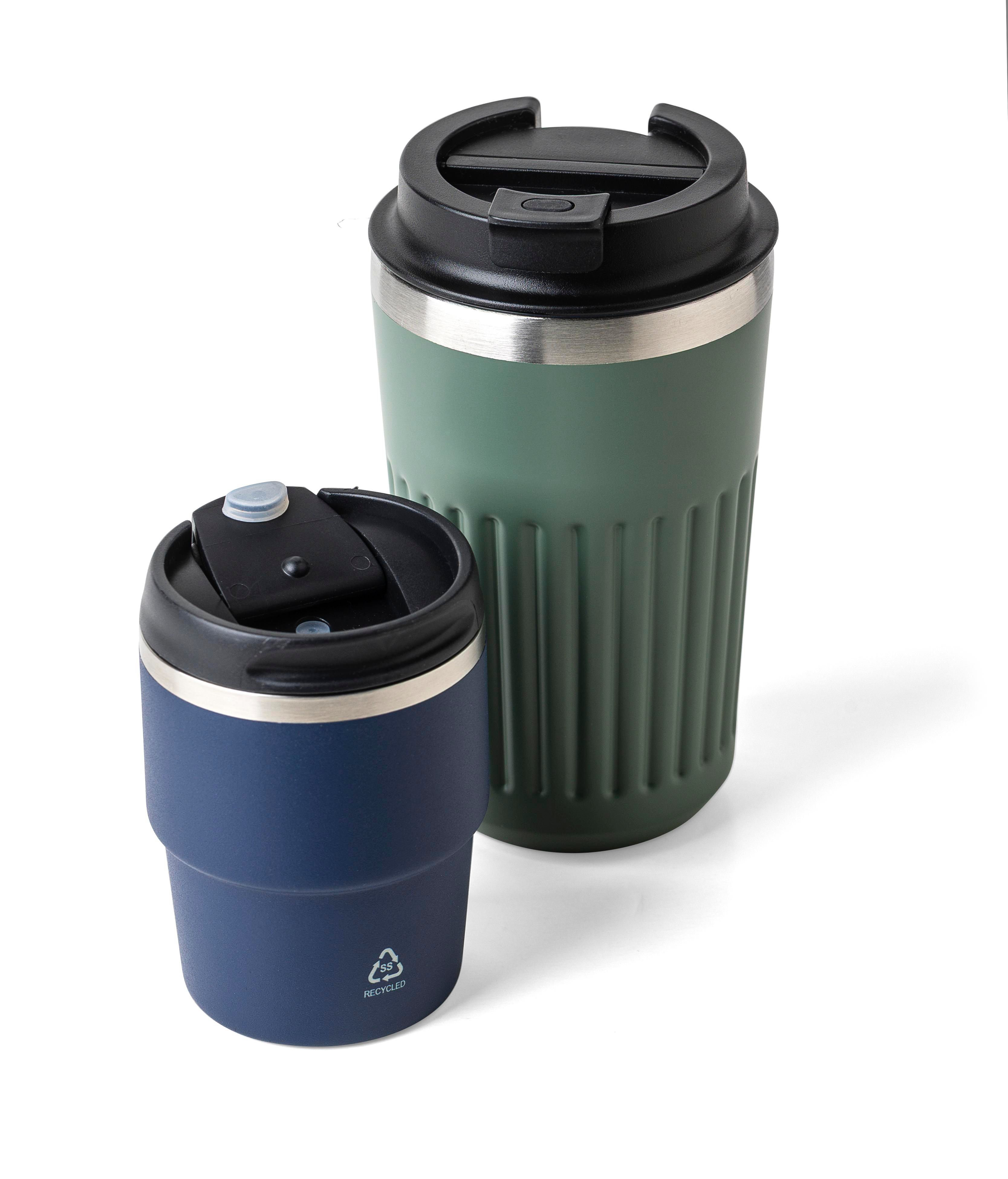 Mug double paroi de 175 ml en acier inoxydable recyclé Oli