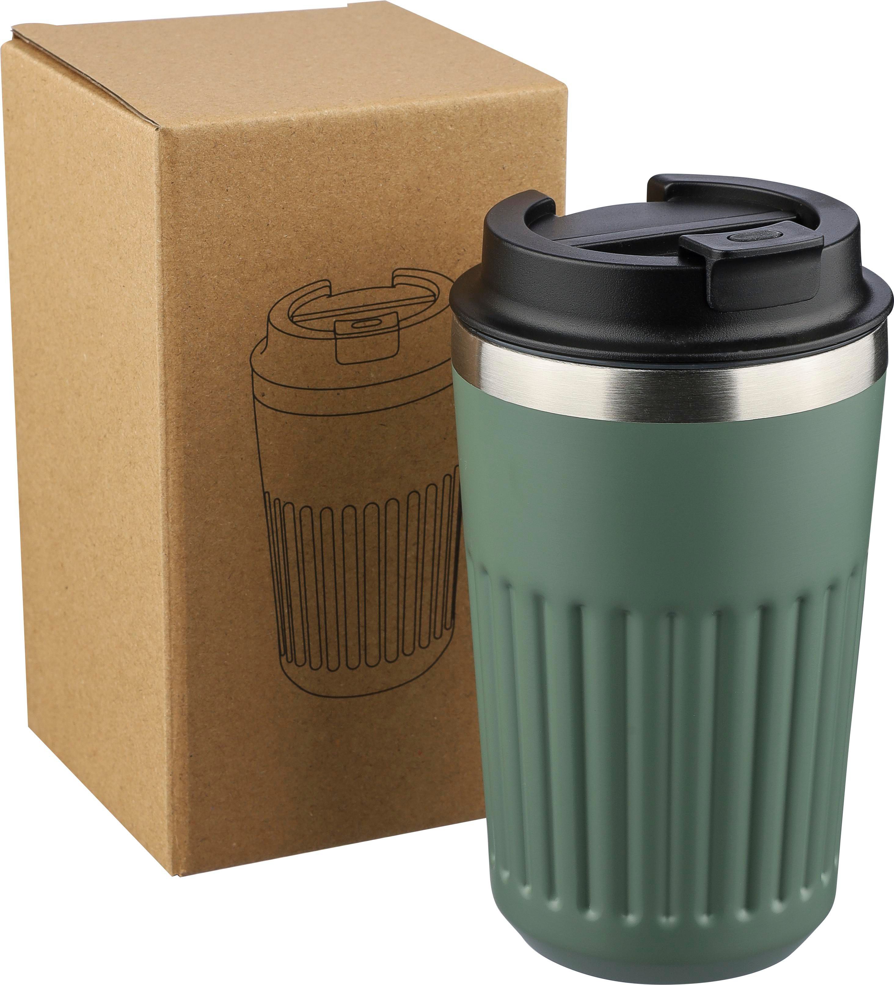 Mug double paroi en acier inoxydable recyclé de 400 ml Chiara