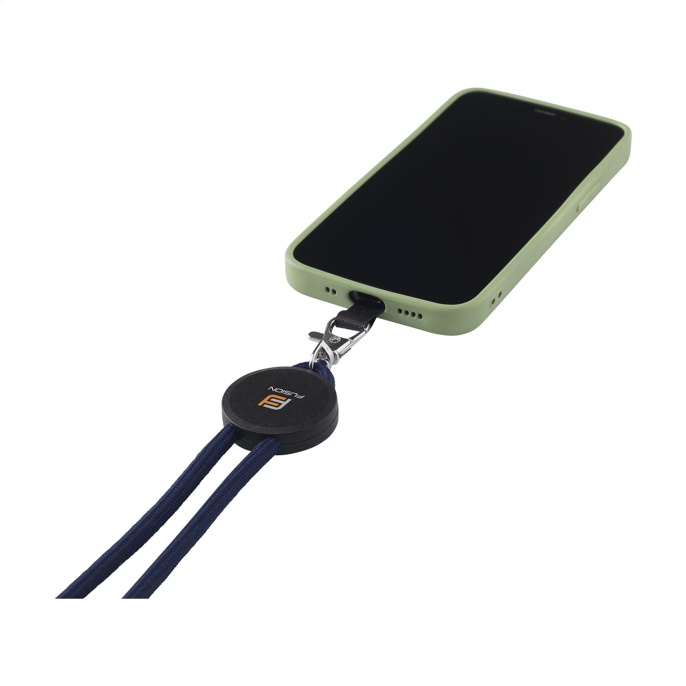 Lace Lanyard GRS RPET 0,5 cm cordelière téléphonique