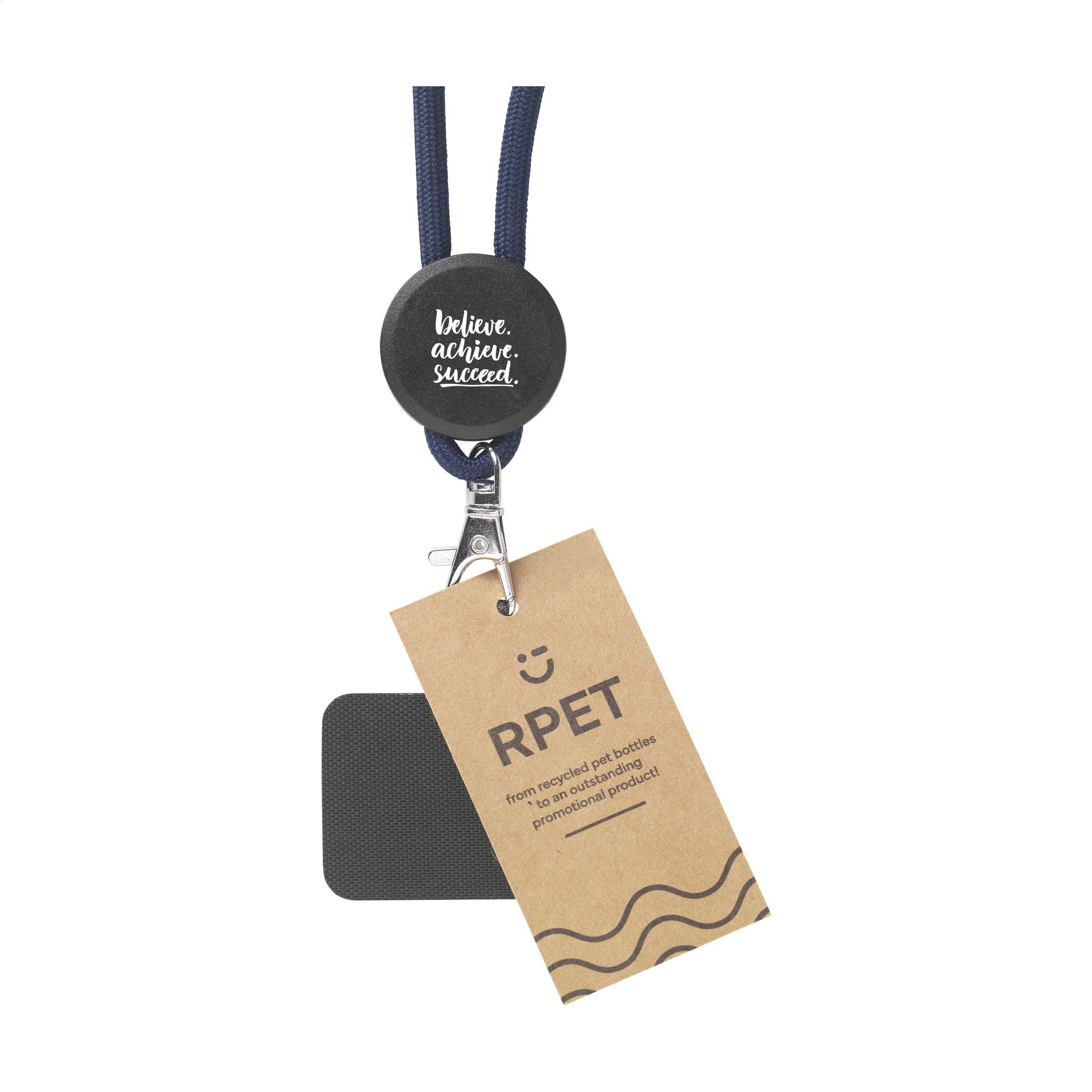 Lace Lanyard GRS RPET 0,5 cm cordelière téléphonique