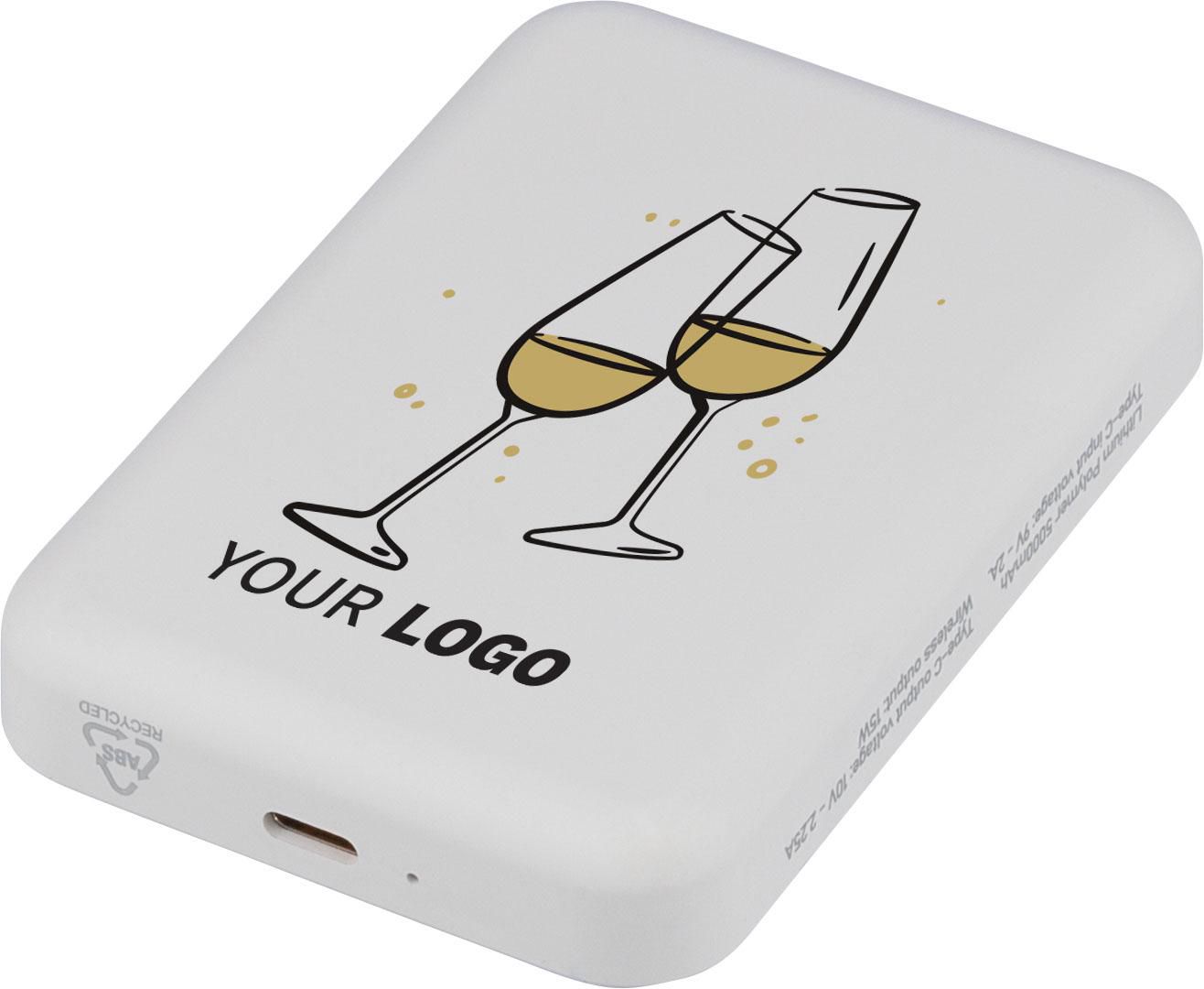 Power bank sans fil en ABS recyclé Miren