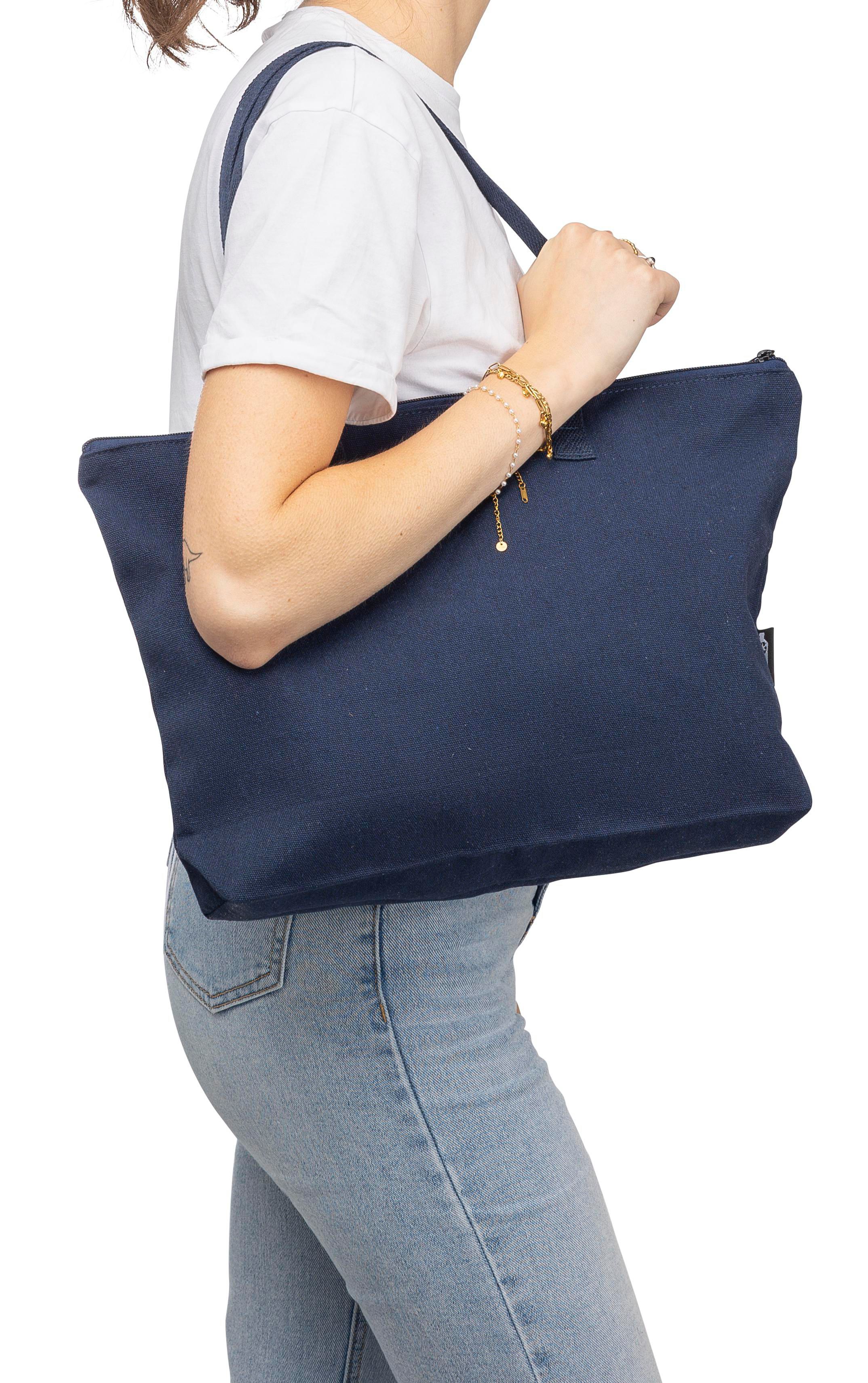 Sac shopping en polycoton recyclé 330 g/m2 Malina