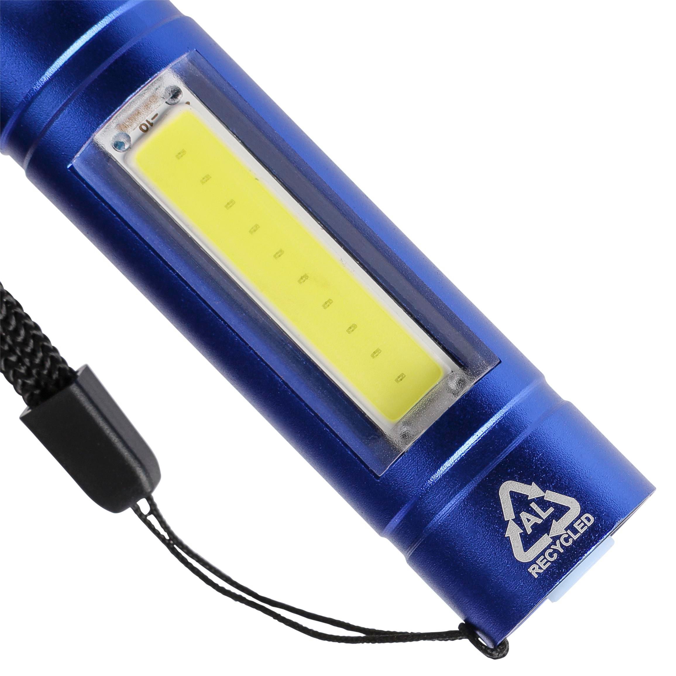 Lampe de poche COB en aluminium recyclé Sami