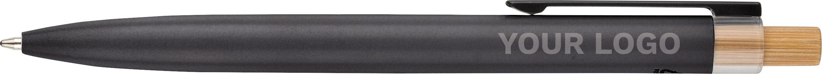 Stylo à bille poussoir laqué en aluminium recyclé Maren