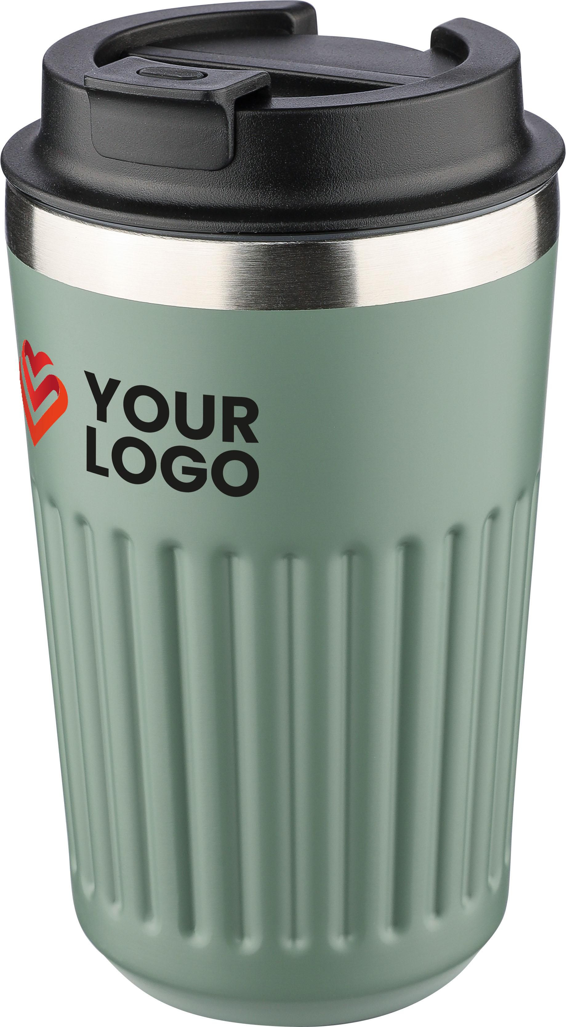Mug double paroi en acier inoxydable recyclé de 400 ml Chiara