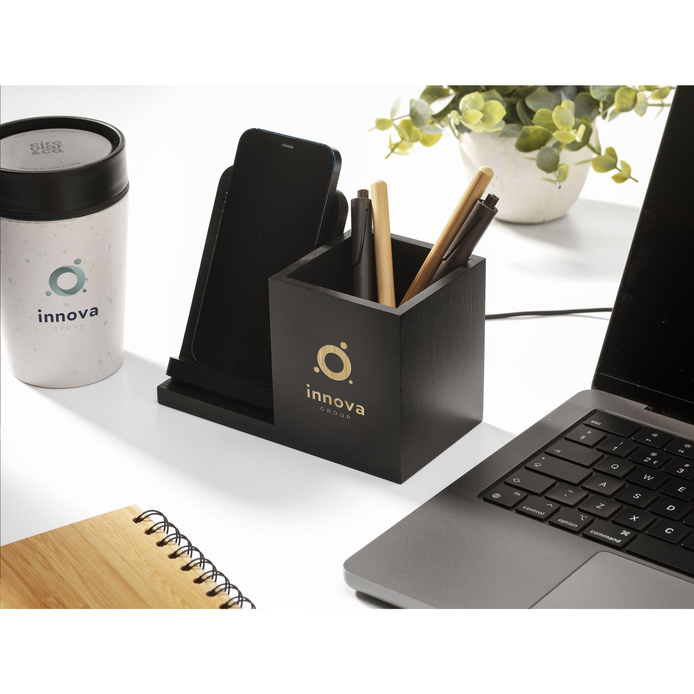Bamboo Boss 15W support de charge/porte-stylo
