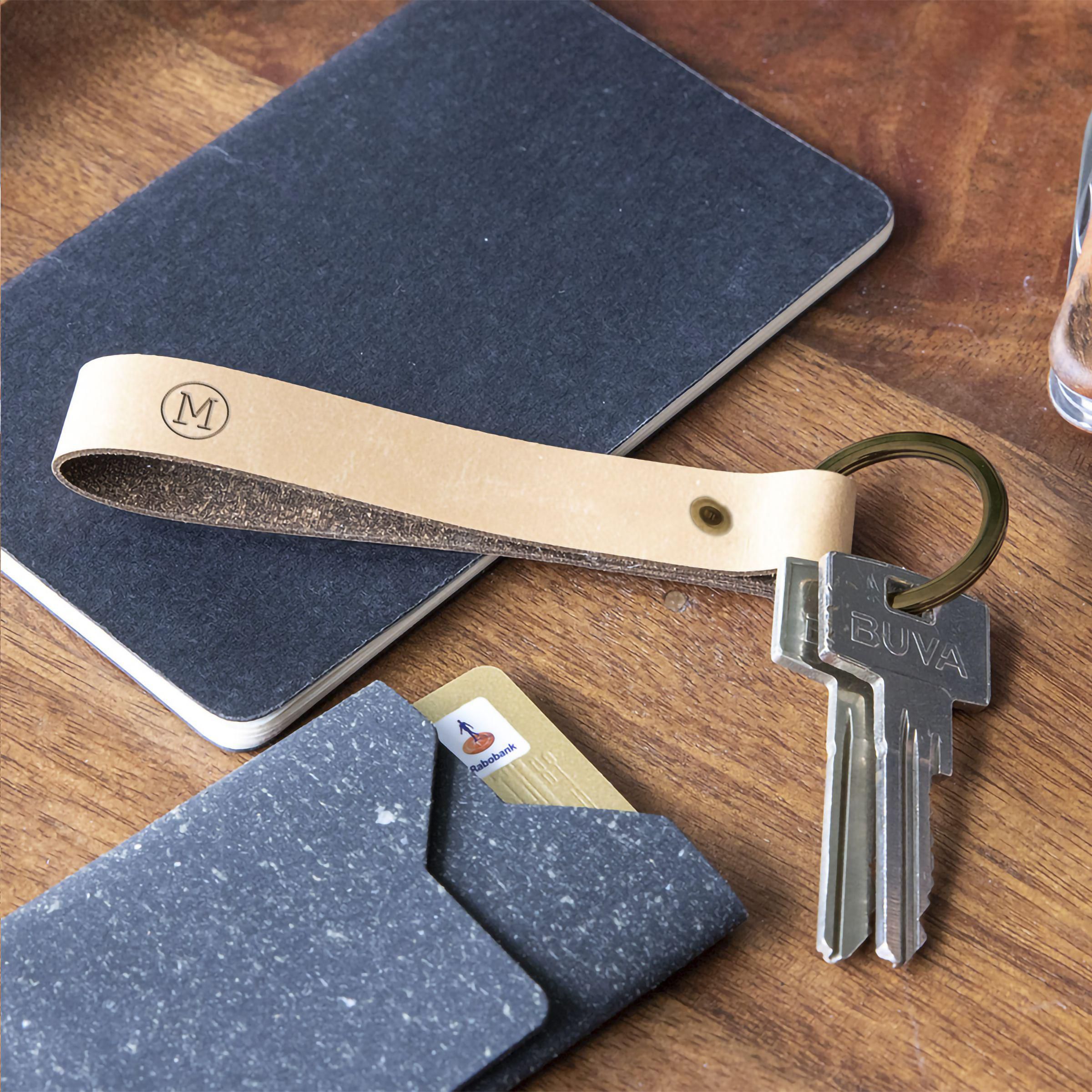 Recycled Leather Keyring porte-clés