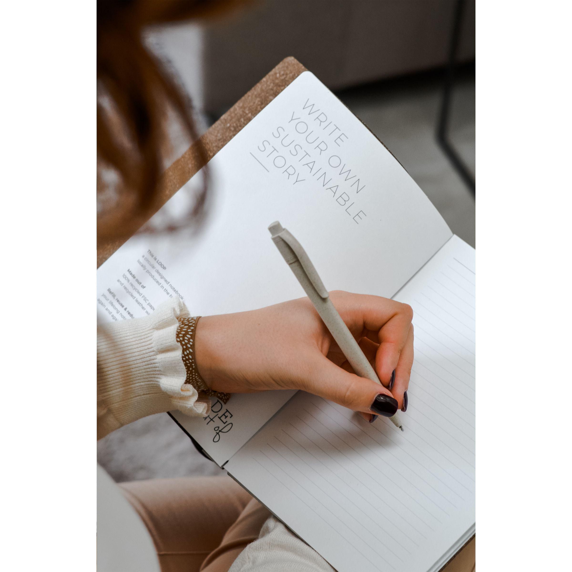 Recycled Leather Refillable Notebook A5 carnet de notes