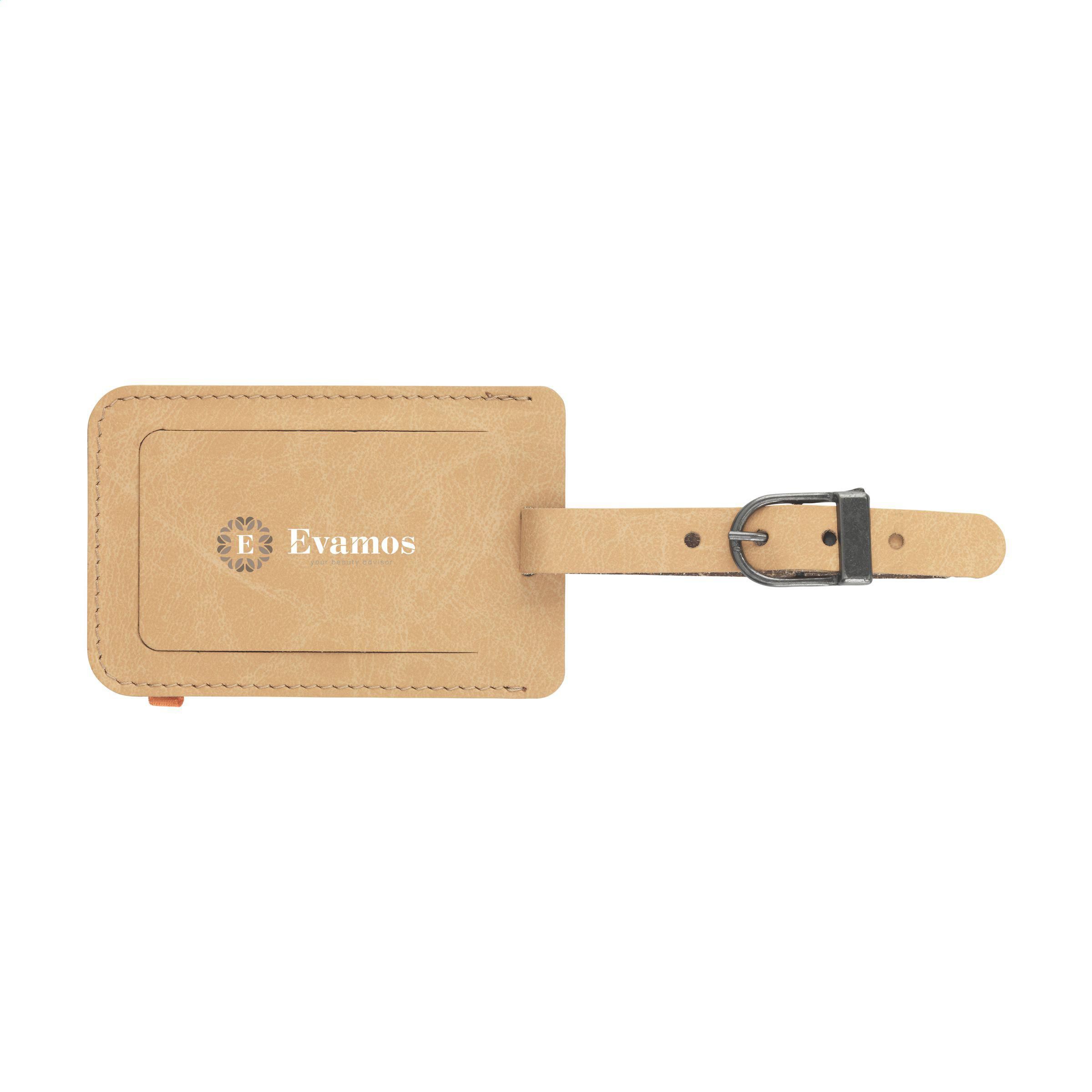Recycled Leather Luggage Tag 'étiquette de bagage