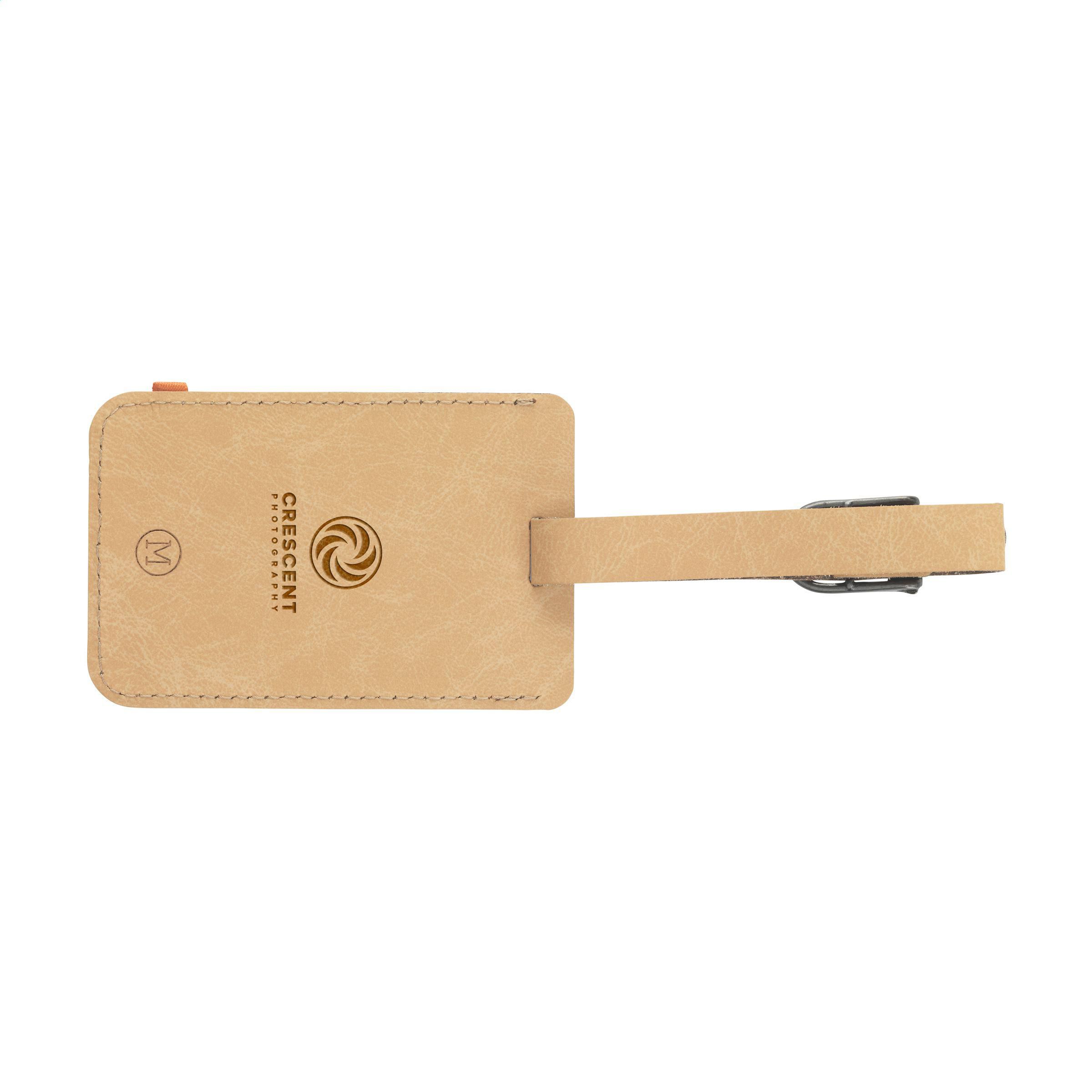 Recycled Leather Luggage Tag 'étiquette de bagage