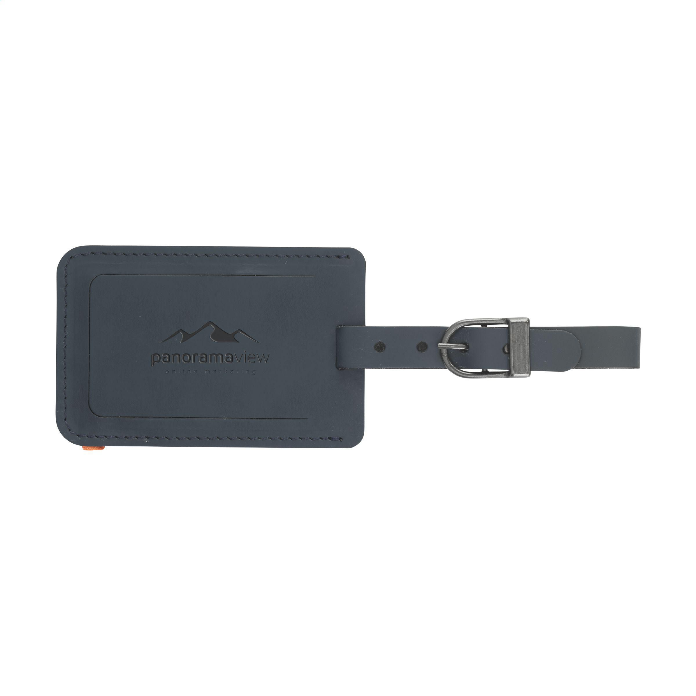 Recycled Leather Luggage Tag 'étiquette de bagage