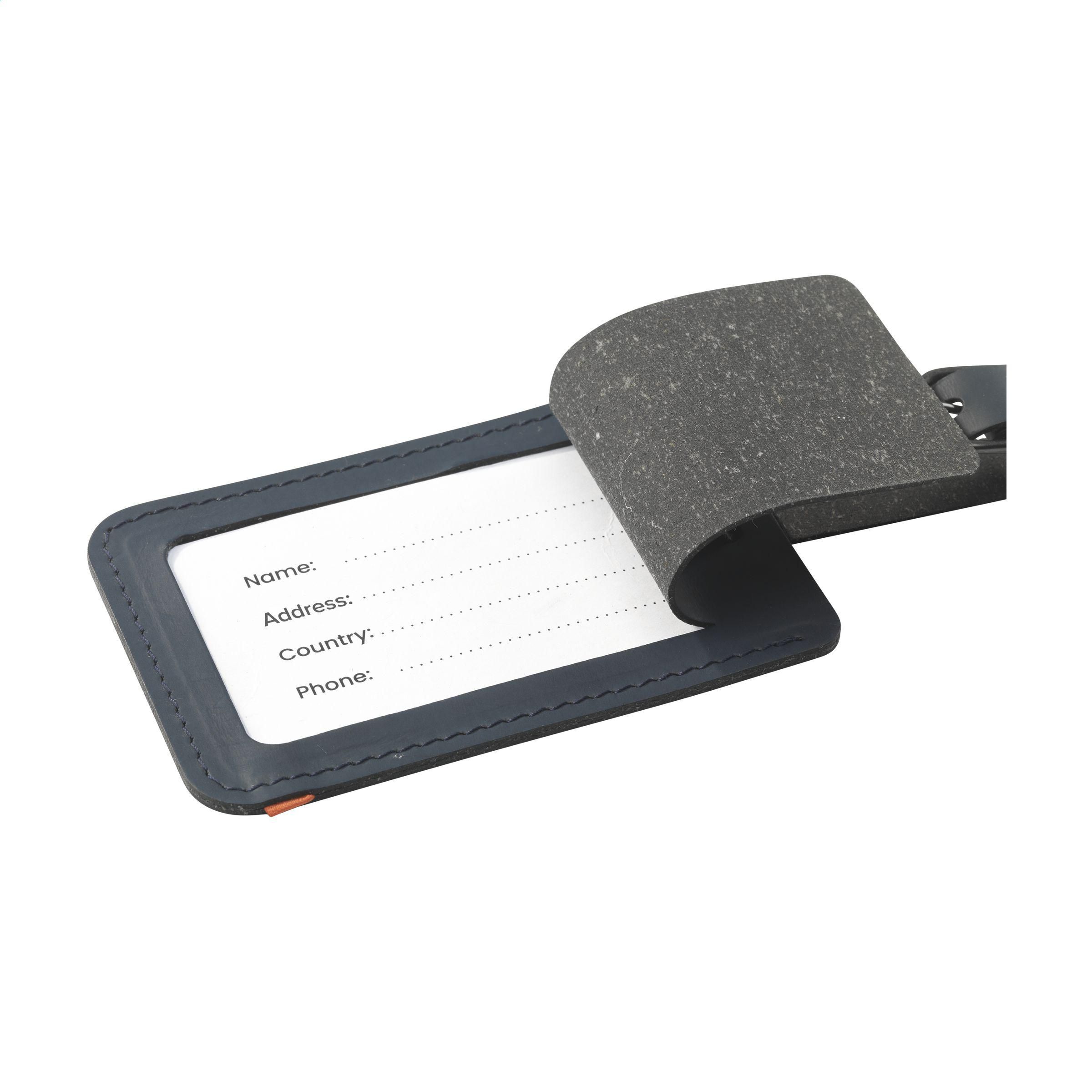 Recycled Leather Luggage Tag 'étiquette de bagage