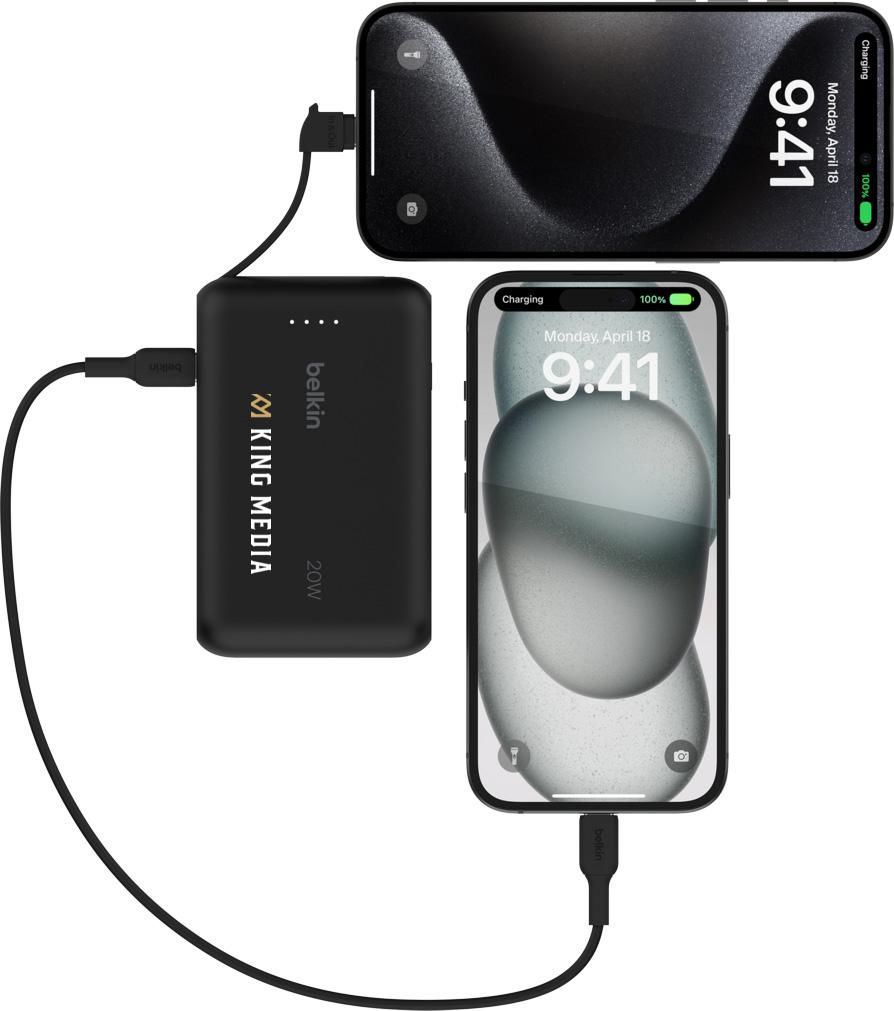Belkin BoostCharge Power Bank 10K Câble intégré