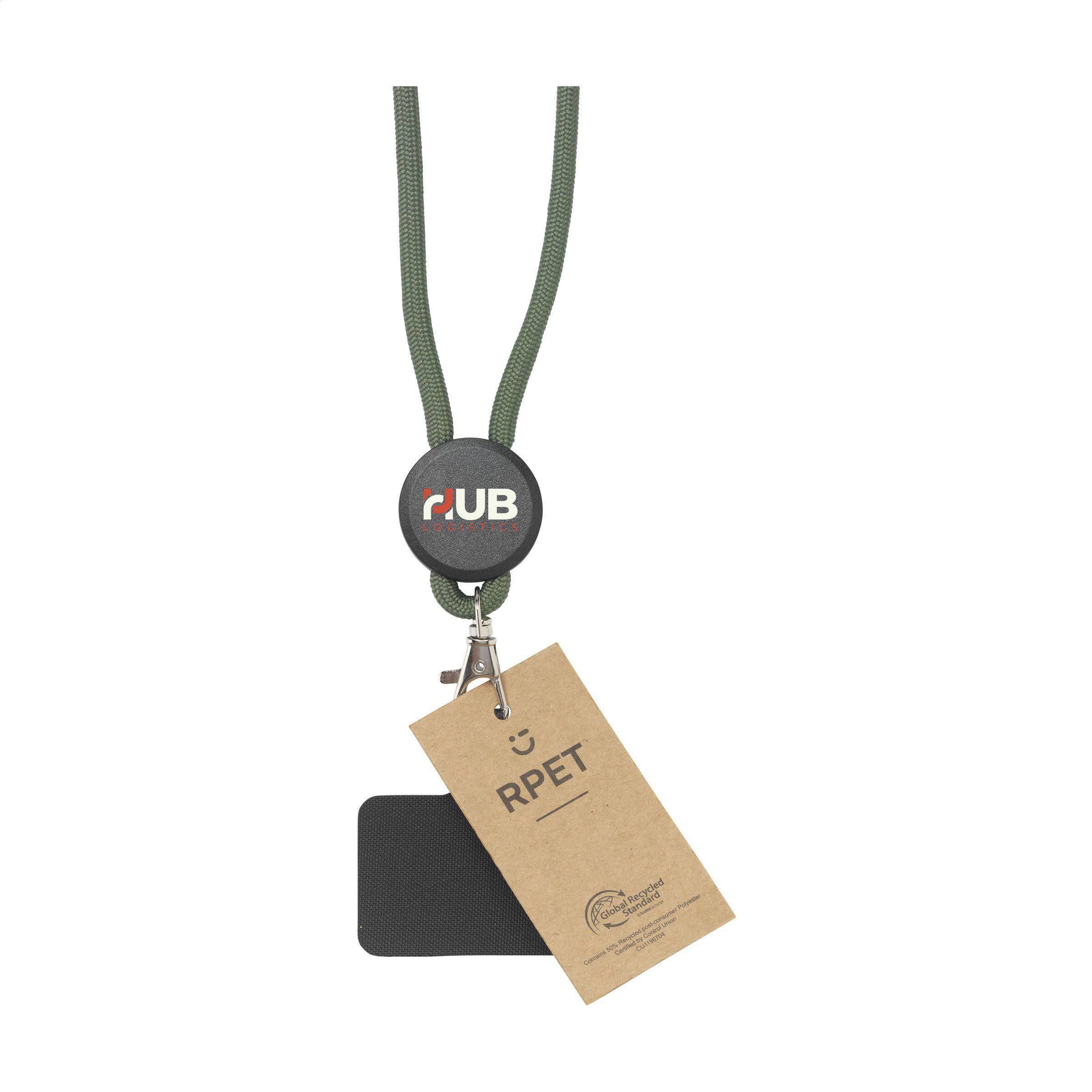 Lace Lanyard GRS RPET 0,5 cm cordelière téléphonique