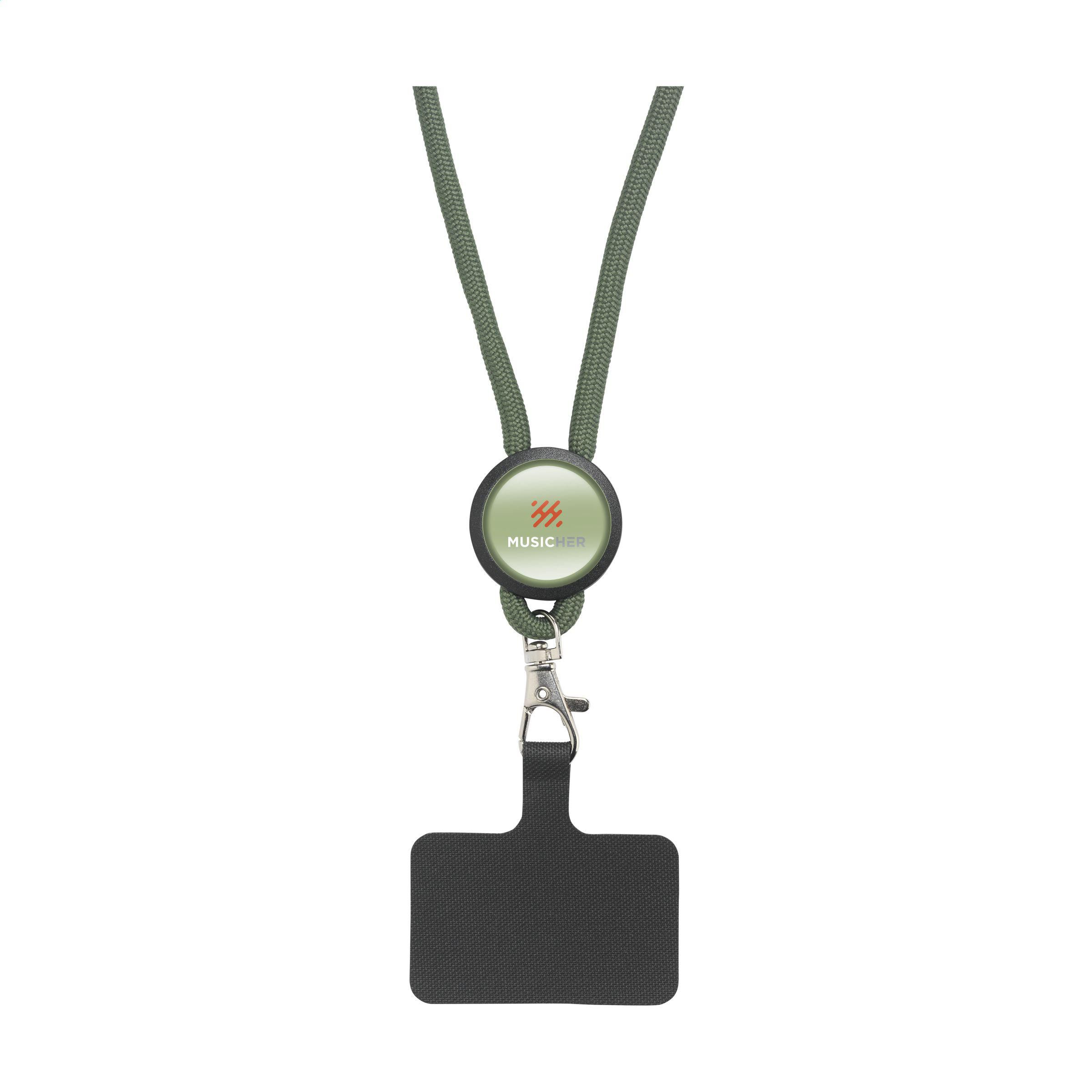 Lace Lanyard GRS RPET 0,5 cm cordelière téléphonique