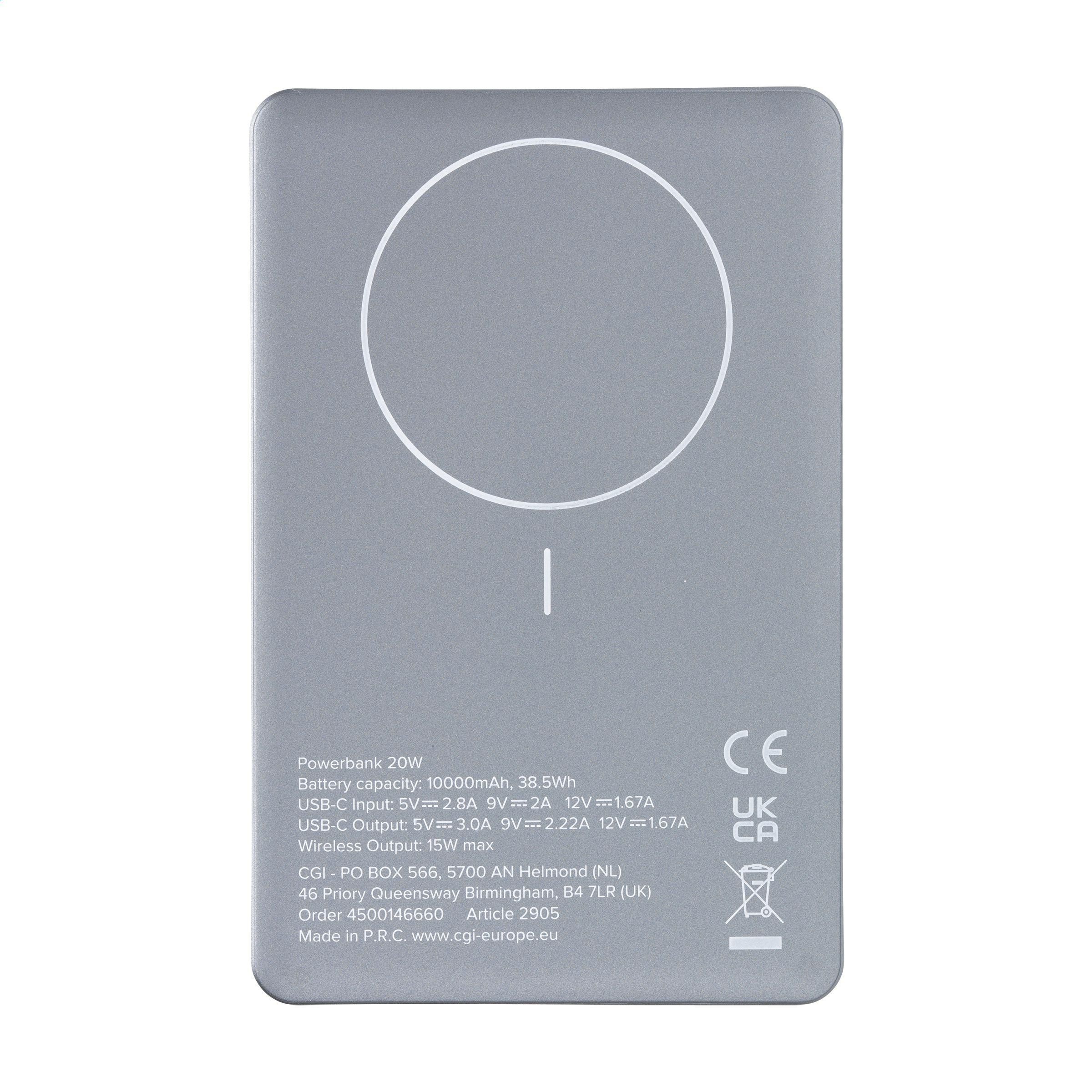 Wireless RCS Recycled Alu Magsafe Powerbank 10000