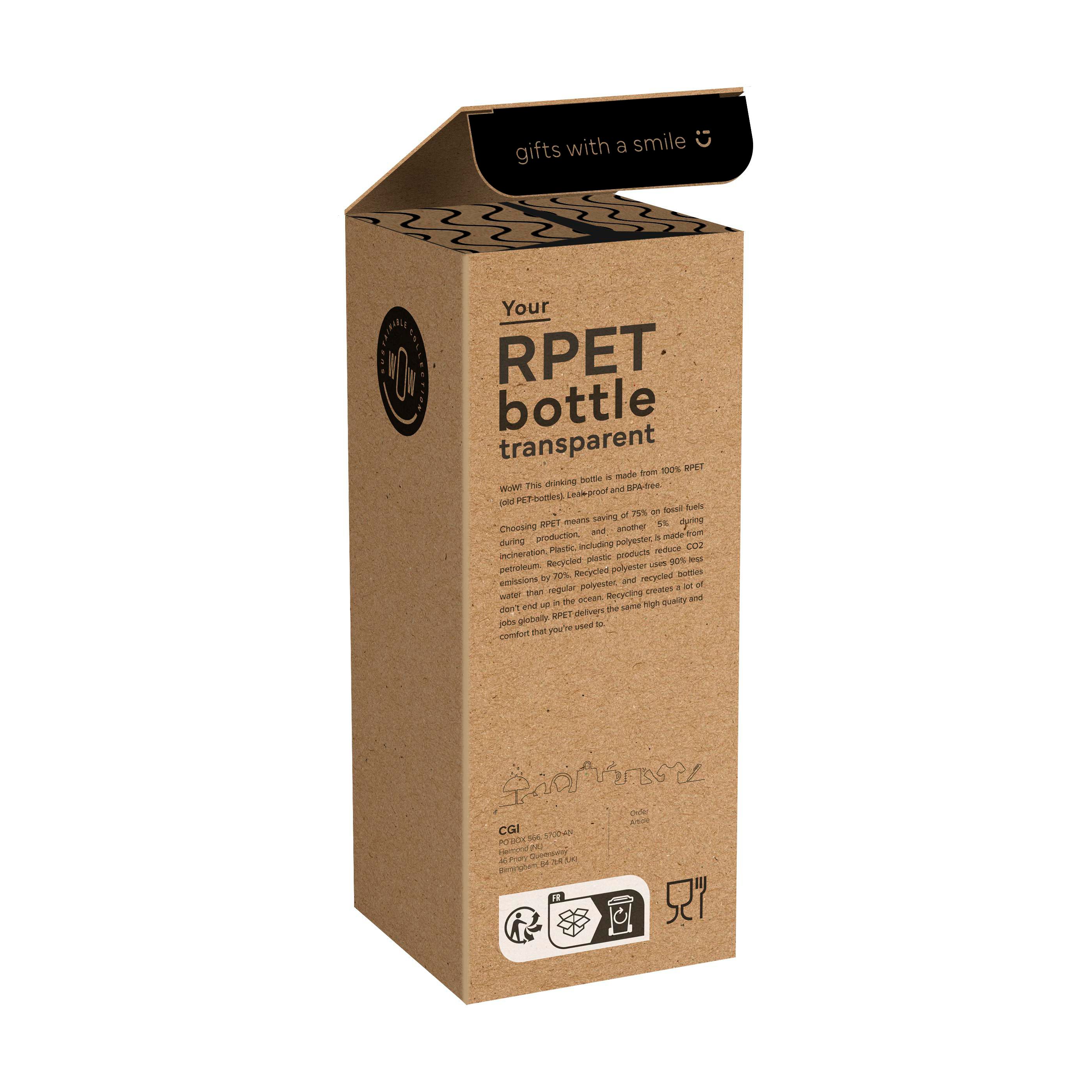RPET Bottle Trans 500 ml bouteille