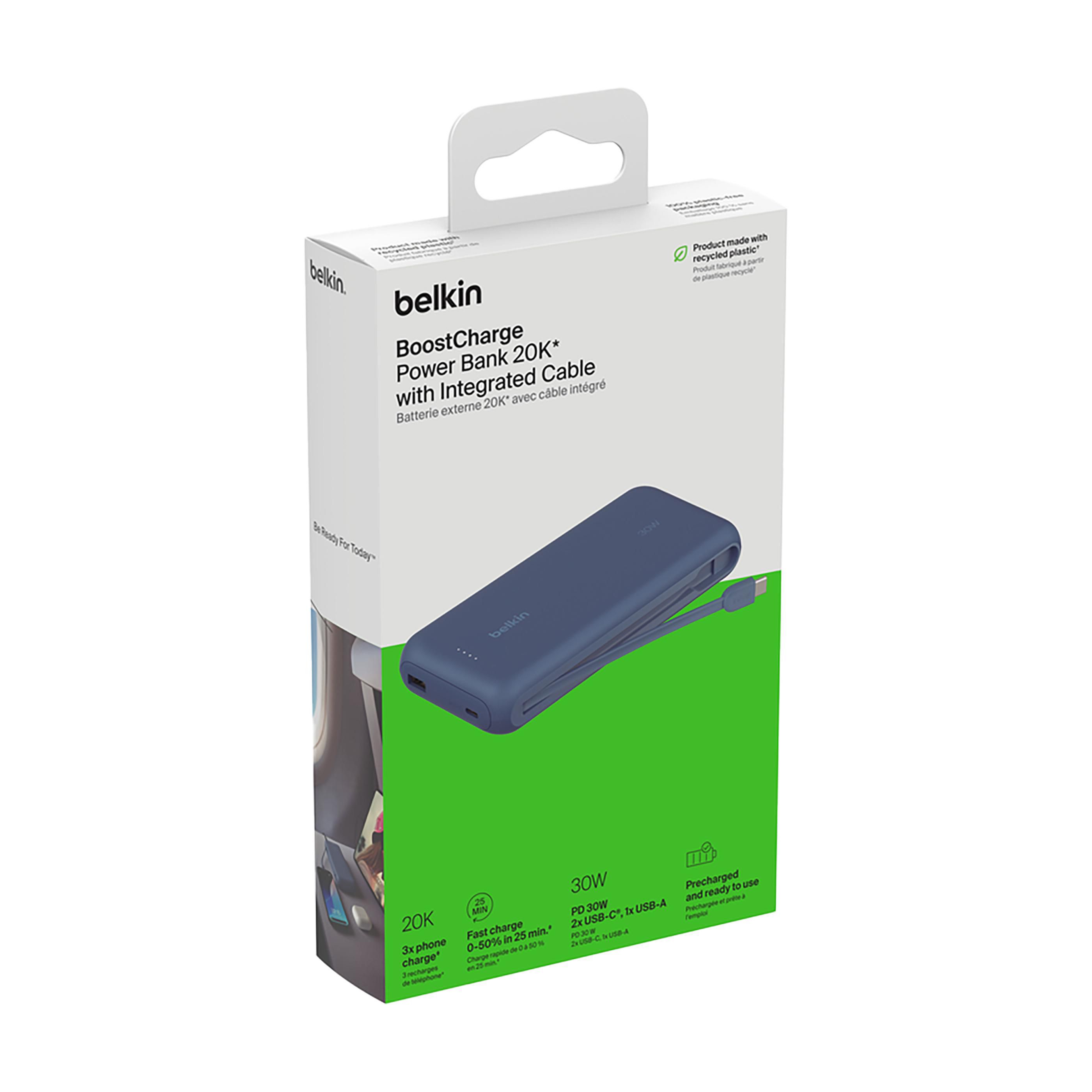 Belkin BoostCharge Power Bank 20K Câble intégré