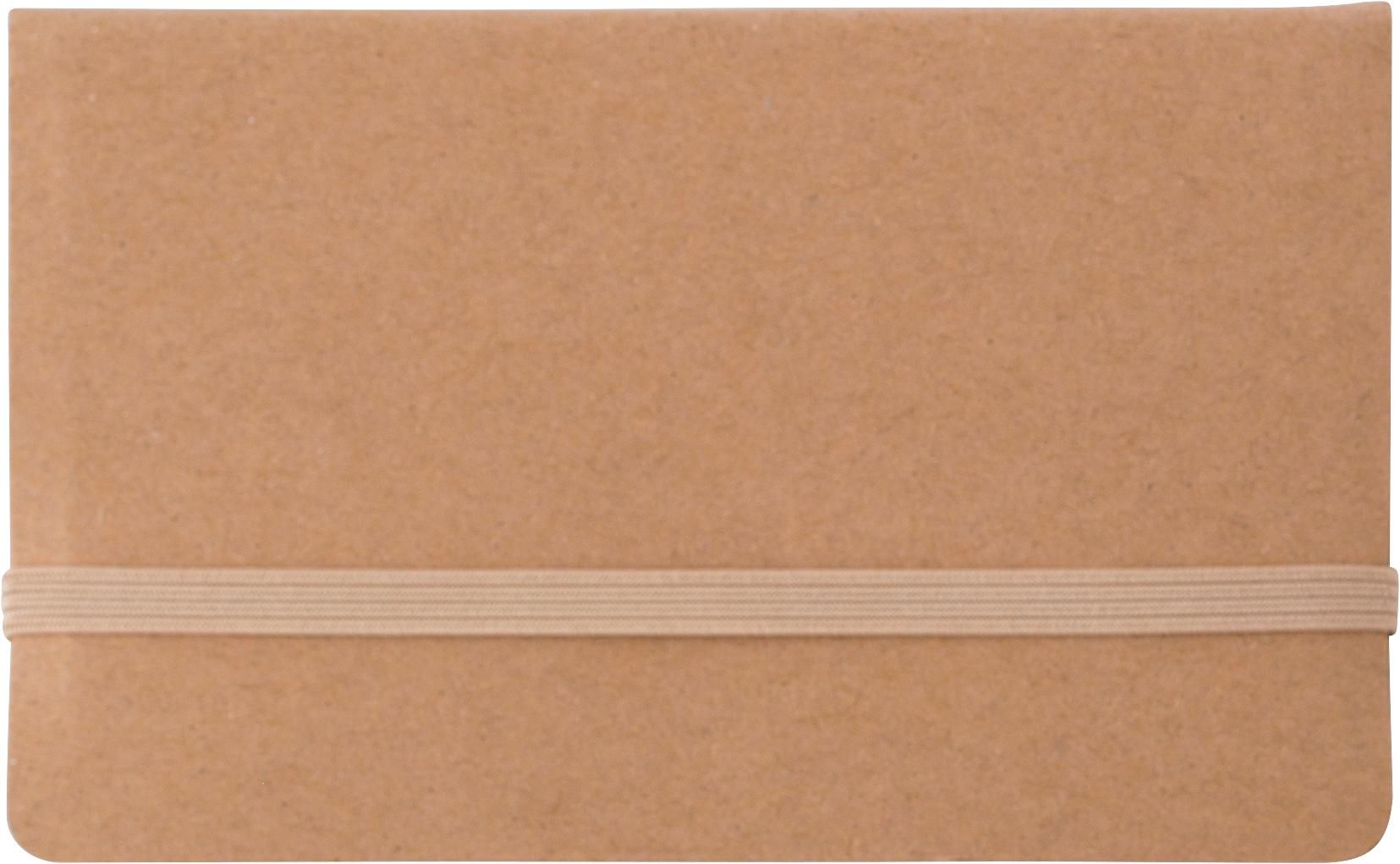 Sticky note sæt med pap-omslag Bjorn - brun