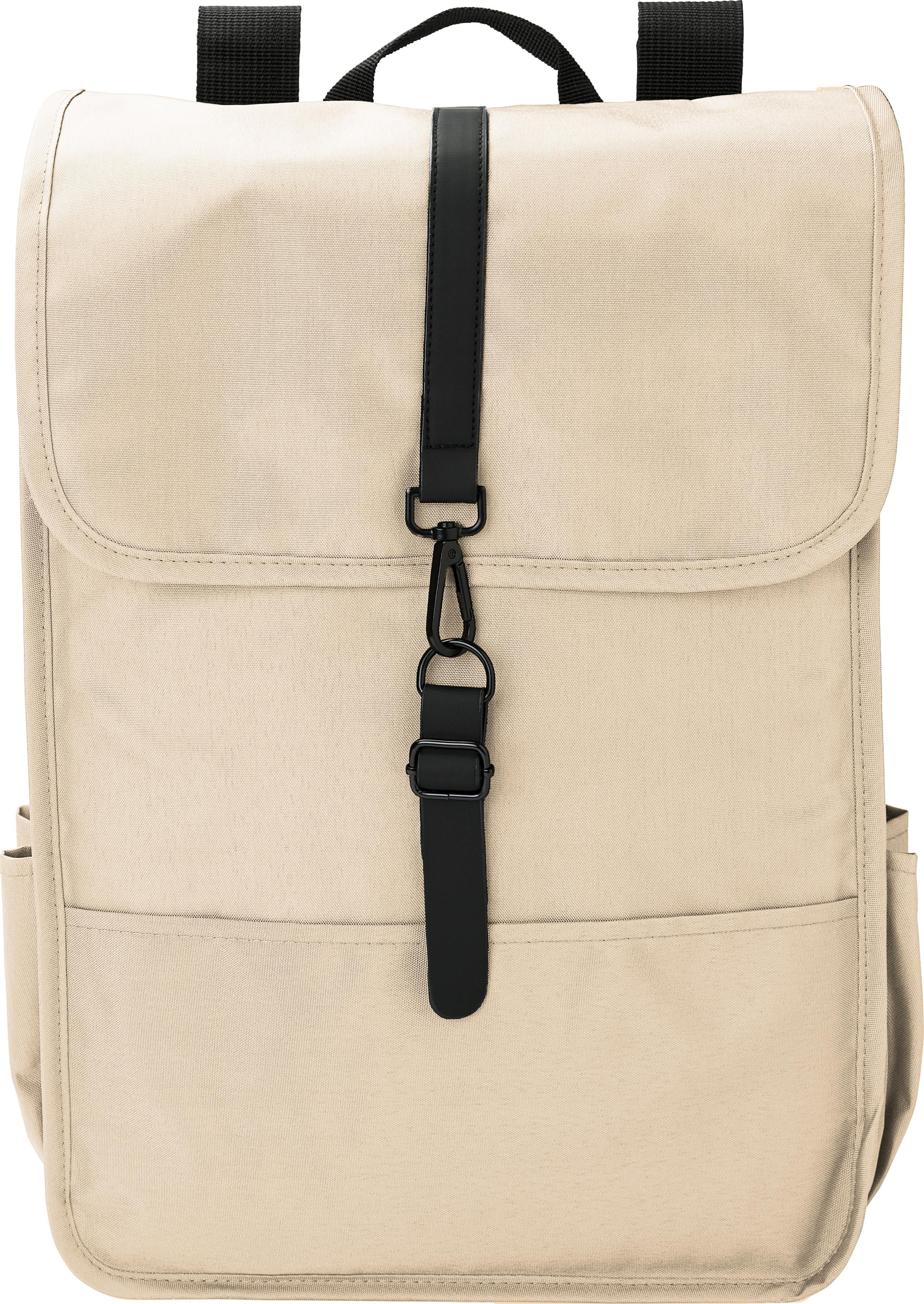 Klap-rygsæk af rPET polyester (300D) Lyric - beige