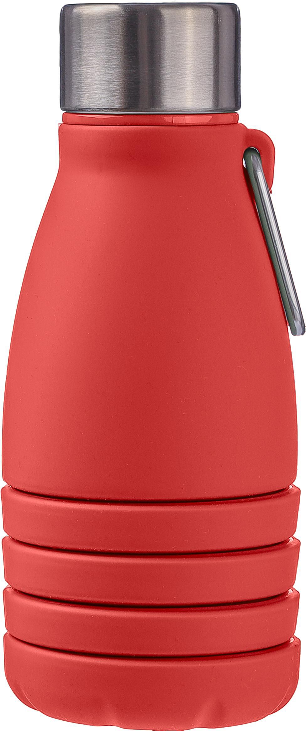 Foldbar drikkeflaske 550 ml af Silikone Erin - rød