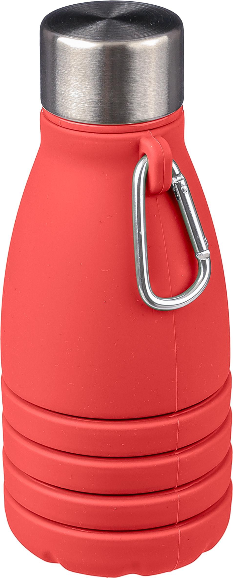 Foldbar drikkeflaske 550 ml af Silikone Erin - rød