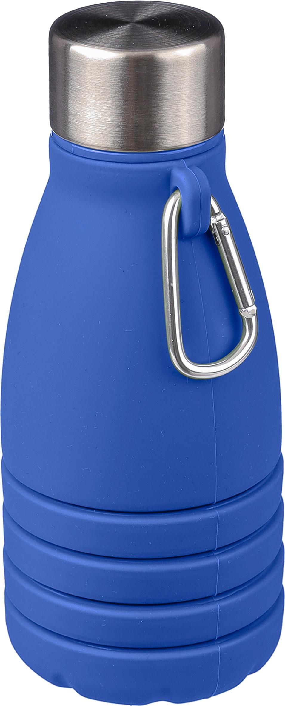 Foldbar drikkeflaske 550 ml af Silikone Erin - blå