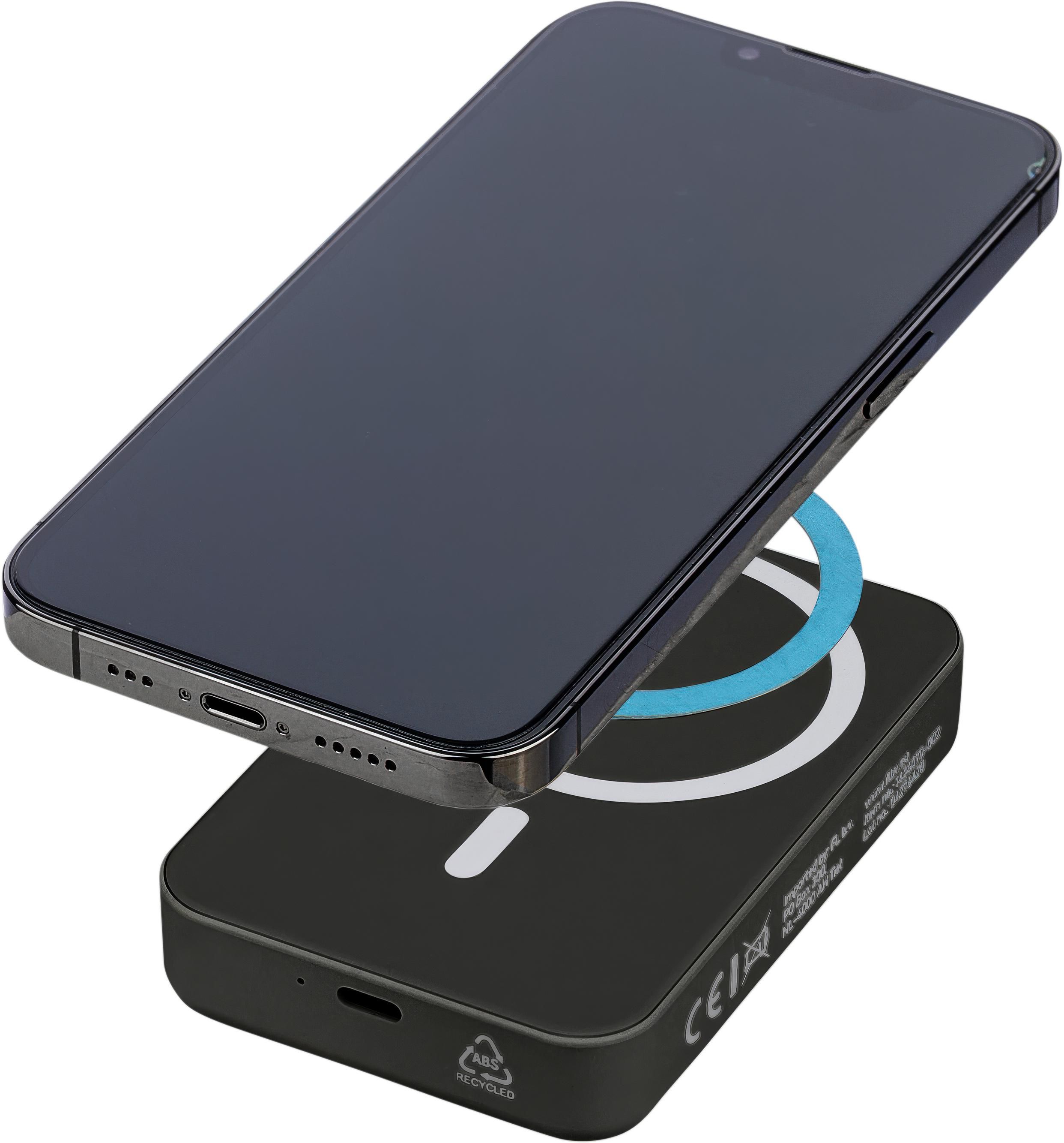 Batterie externe avec chargeur sans fil Meno | Recyclée | 10&nbsp;000 mAh | Compatible MagSafe