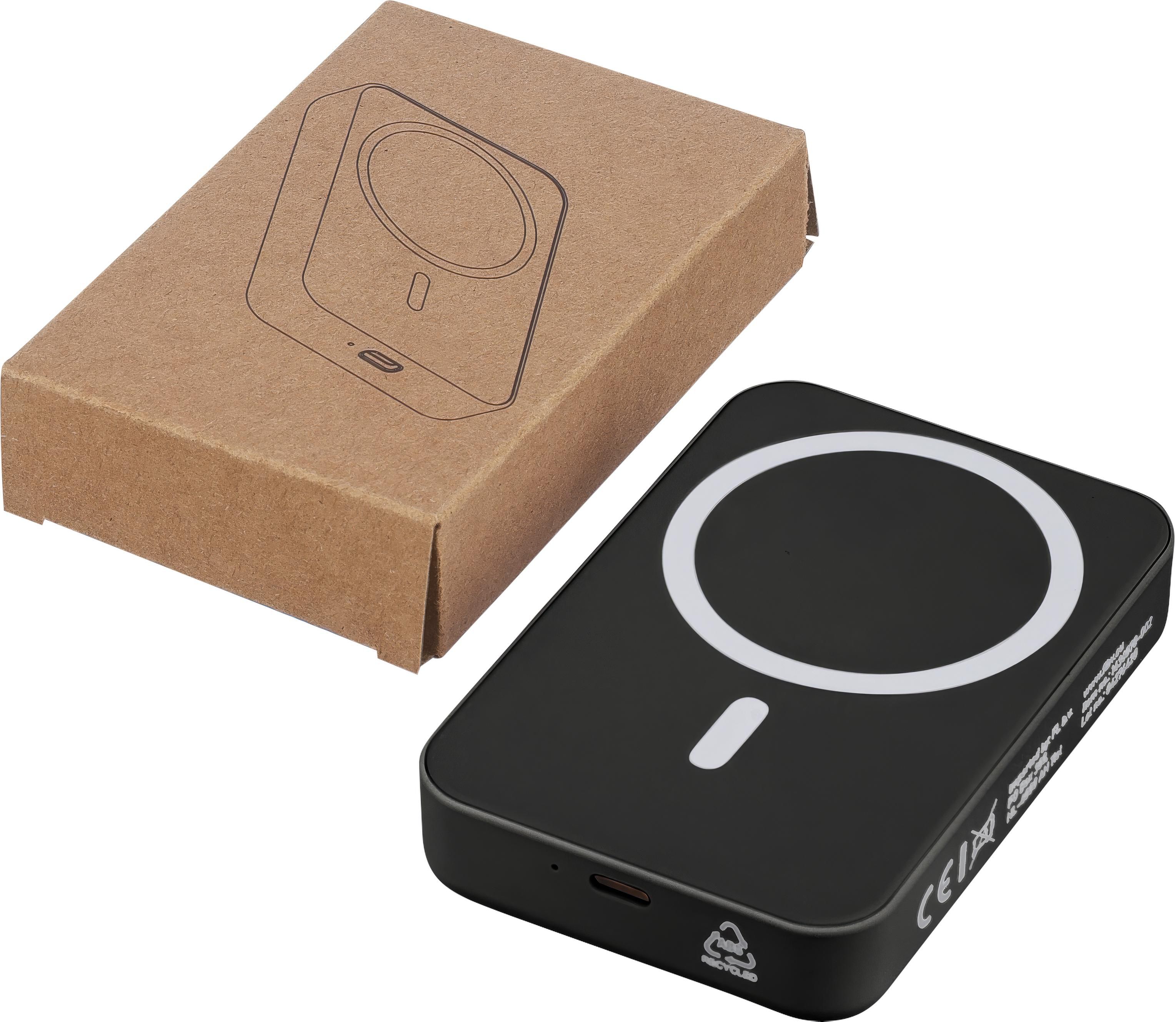 Batterie externe avec chargeur sans fil Meno | Recyclée | 10&nbsp;000 mAh | Compatible MagSafe