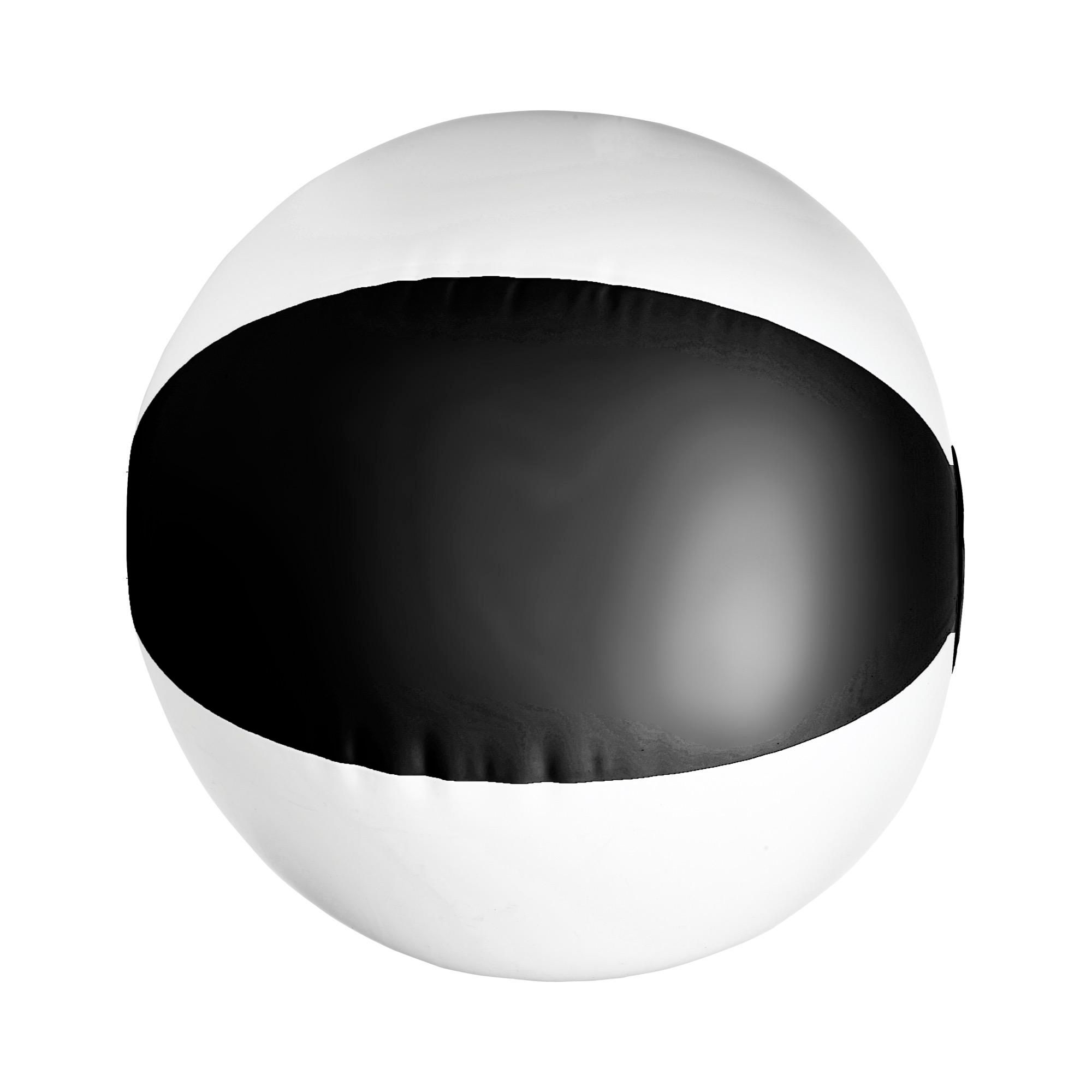 Strandbold af PVC Lola - sort og hvid