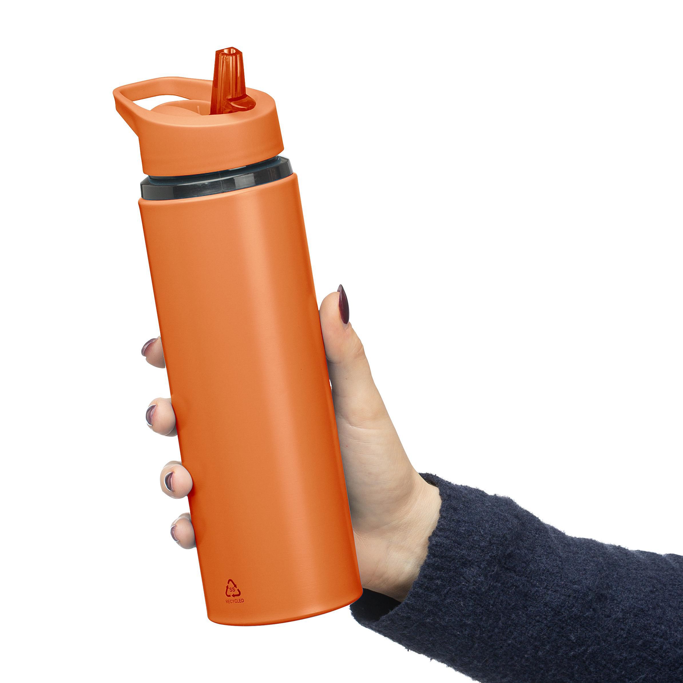 Drikkeflaske (500 ml) af Genbrugt rustfrit stål Zeno, orange
