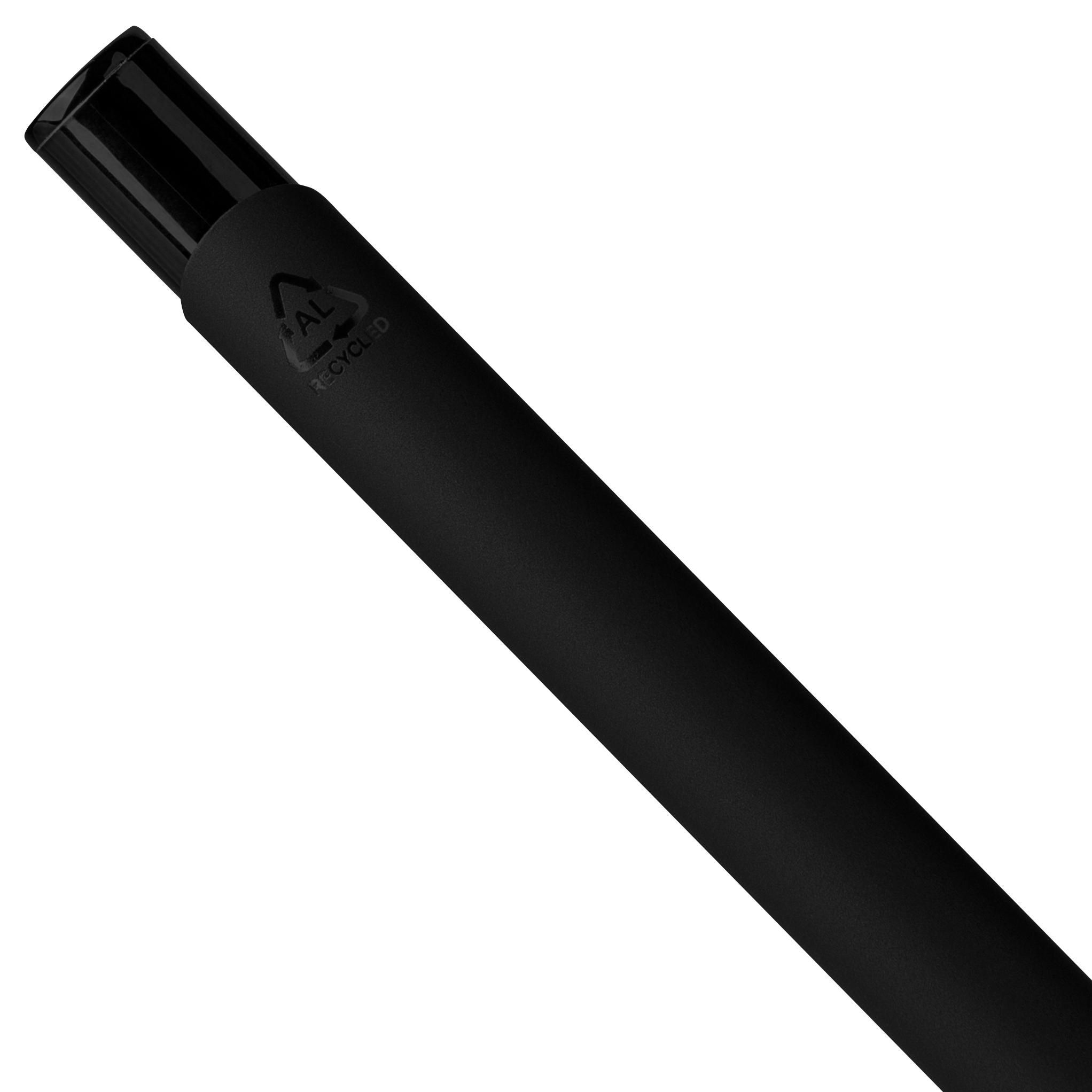 Kuglepen af Genbrugt aluminium gummeret Anisa - sort