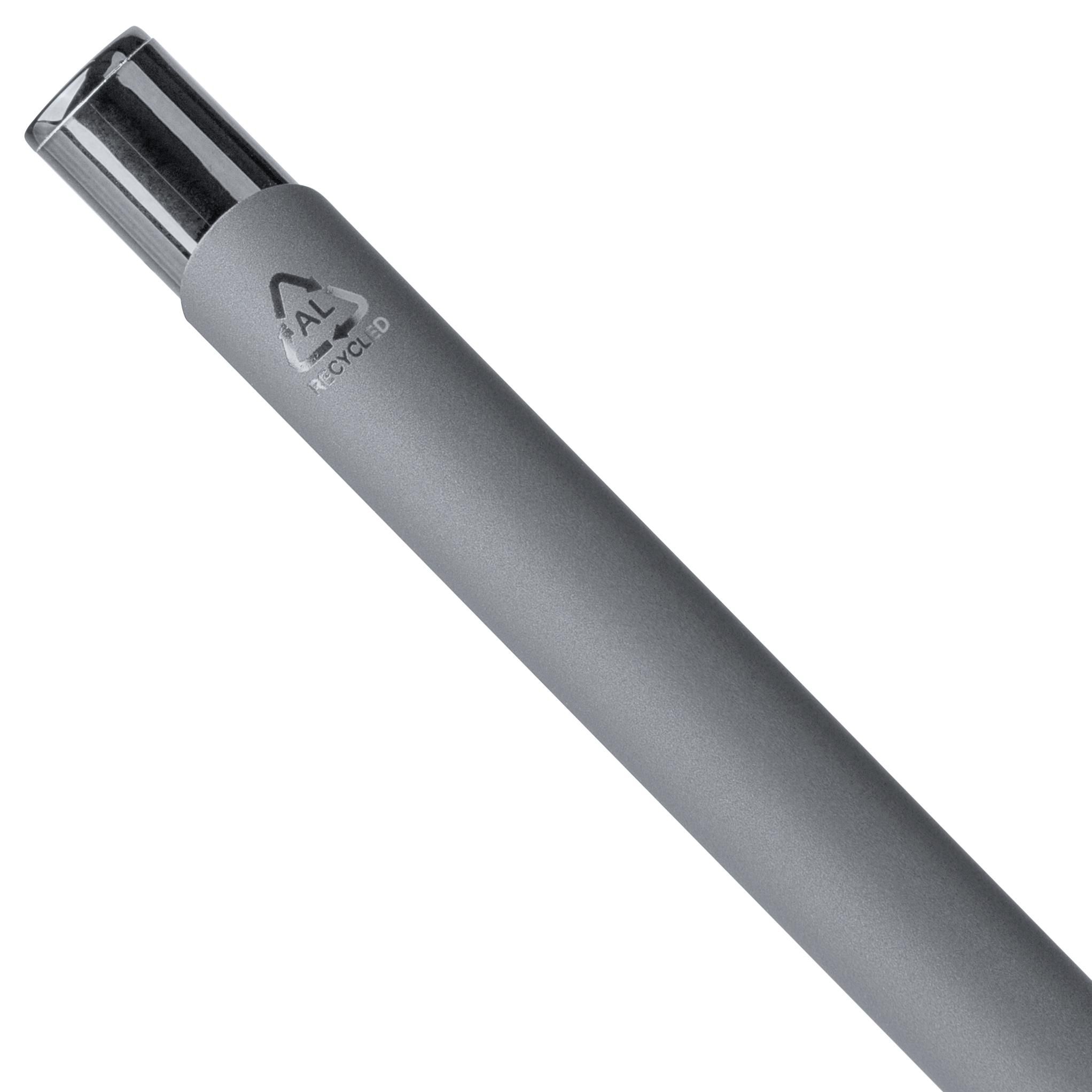 Kuglepen af Genbrugt aluminium gummeret Anisa - grå
