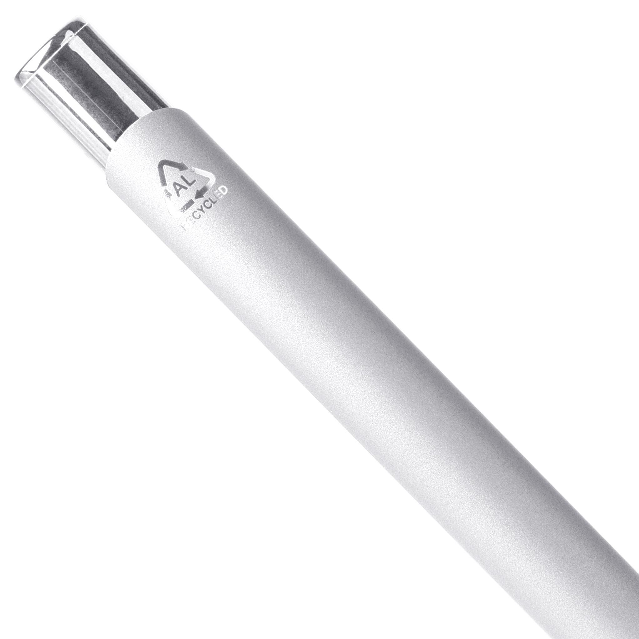 Kuglepen af Genbrugt aluminium gummeret Anisa - sølv
